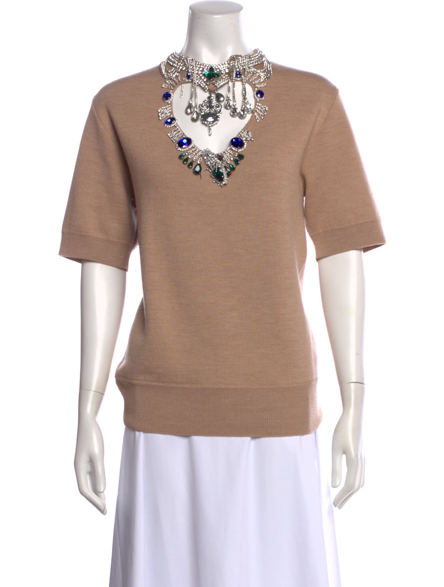 Paco Rabanne Wool Graphic Print Sweater