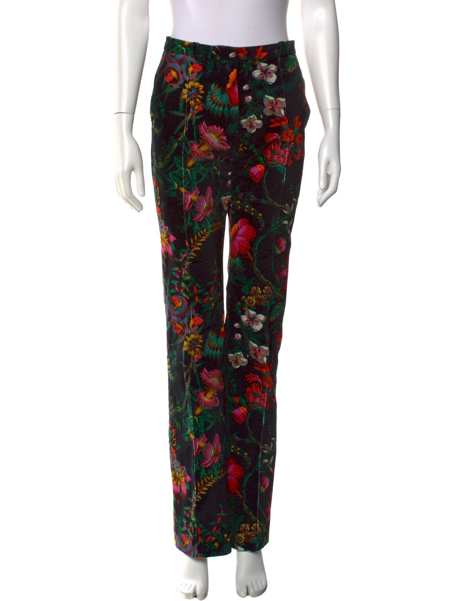 Paco Rabanne Floral Print Wide Leg Pants