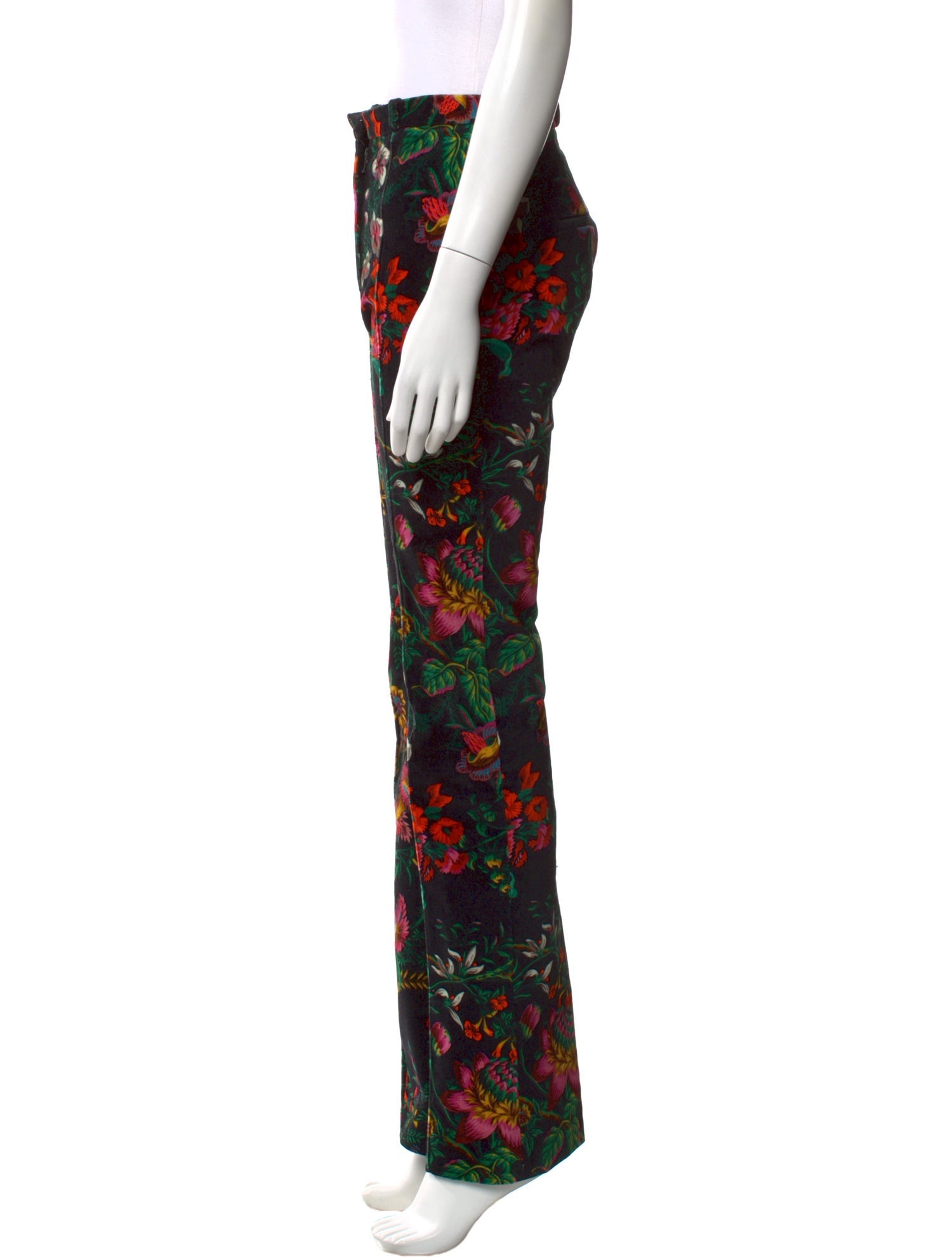 Paco Rabanne Floral Print Wide Leg Pants