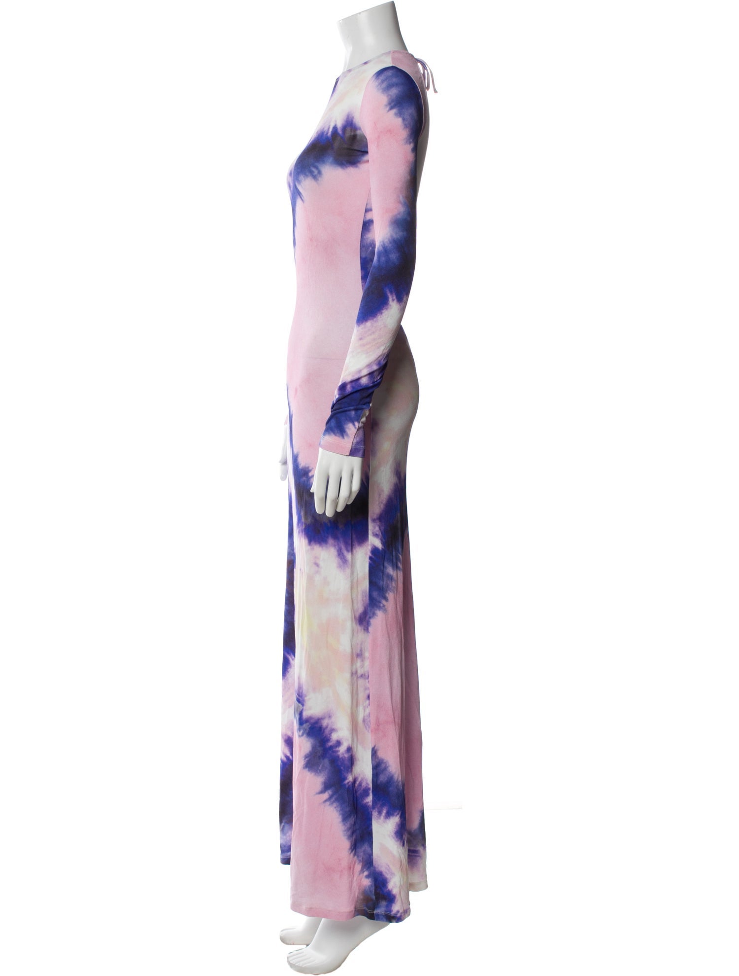 Paco Rabanne Tie-Dye Print Long Dress