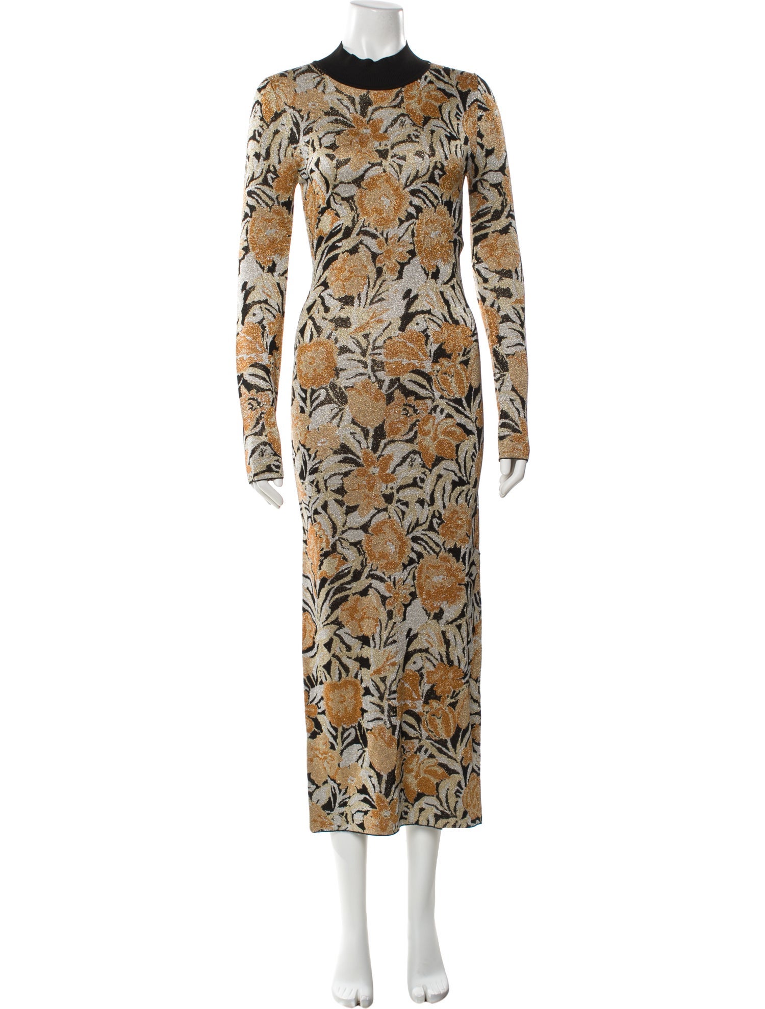 Paco Rabanne Floral Print Long Dress