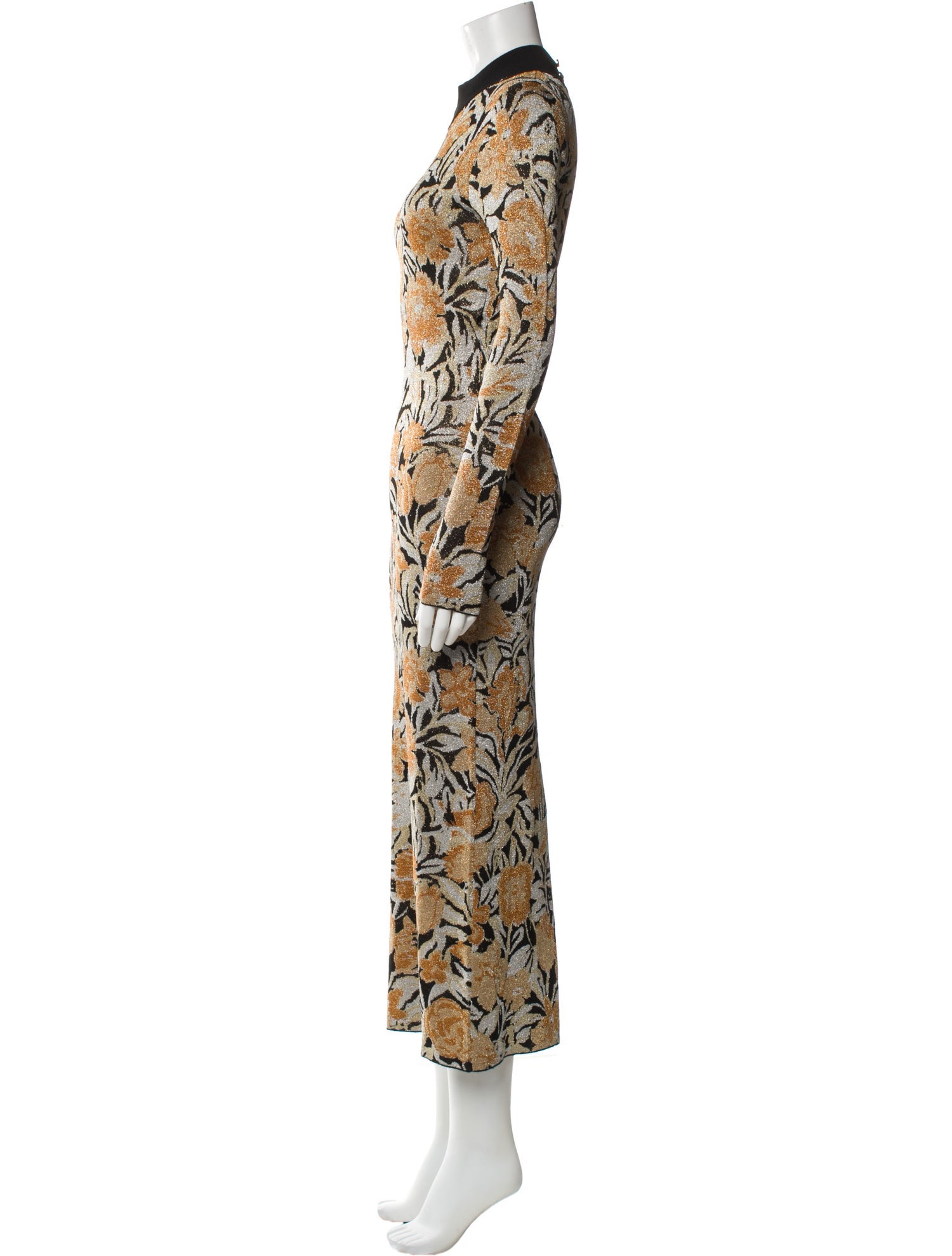 Paco Rabanne Floral Print Long Dress