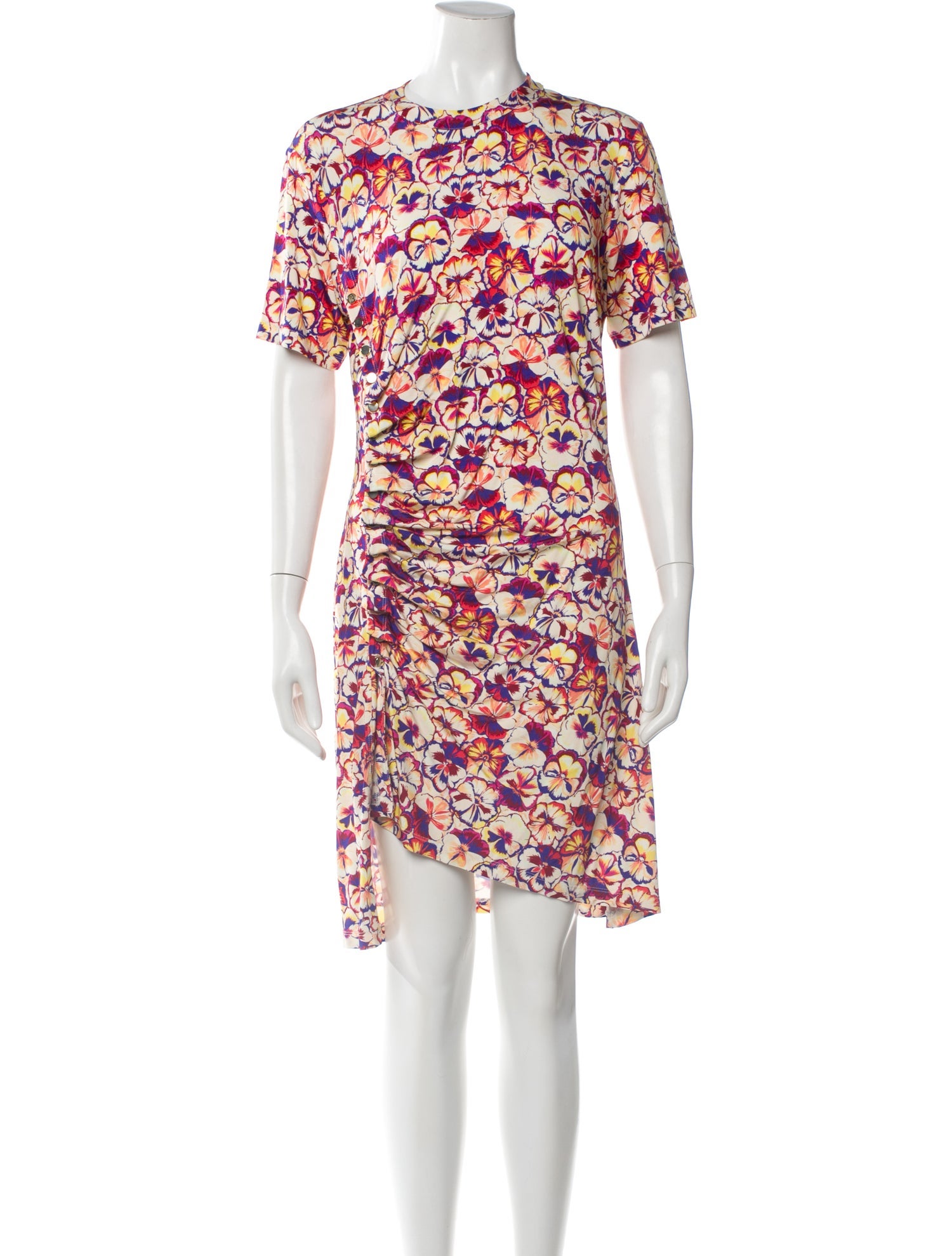 Paco Rabanne Floral Print Knee-Length Dress