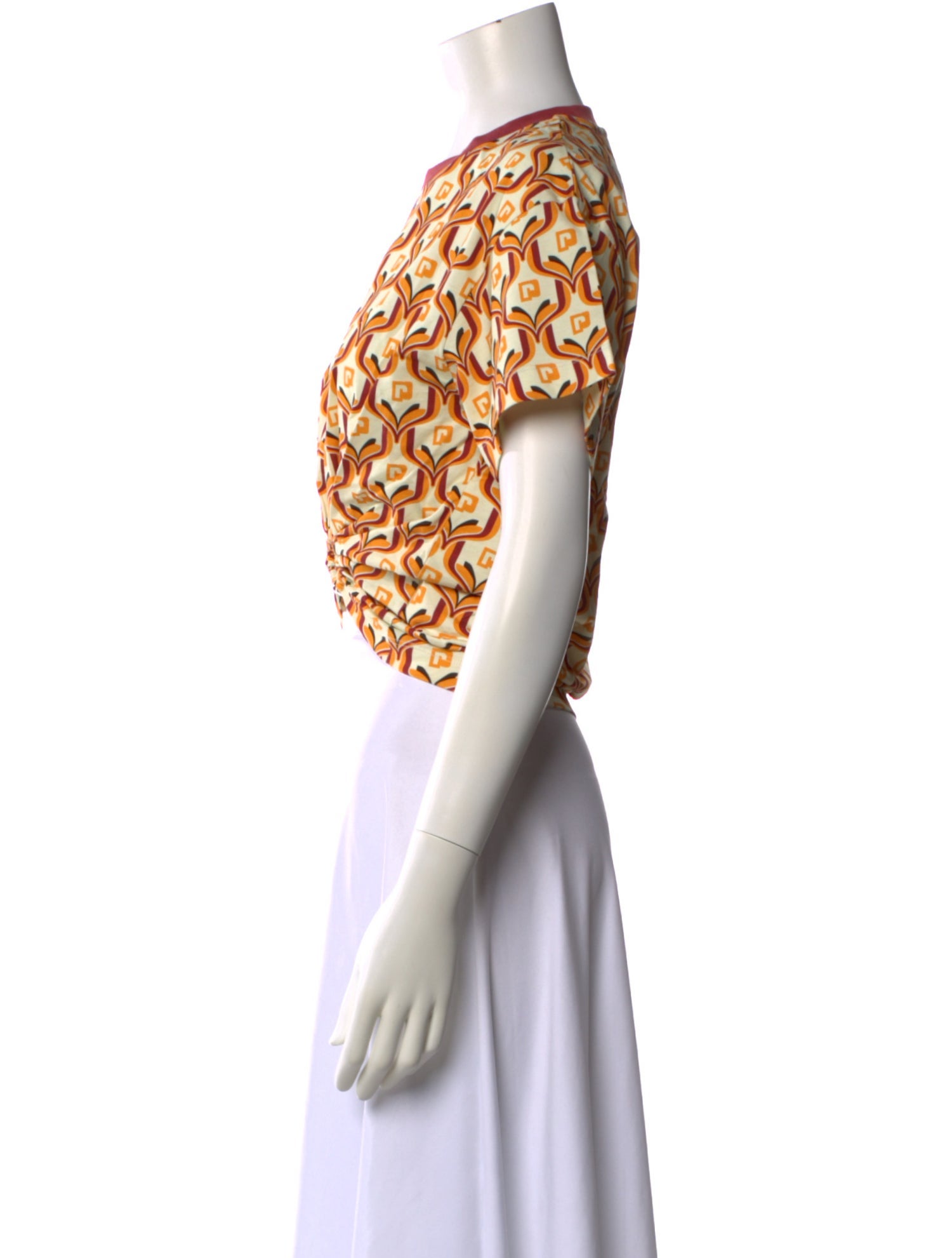 Paco Rabanne Patterned Crew Neck Top