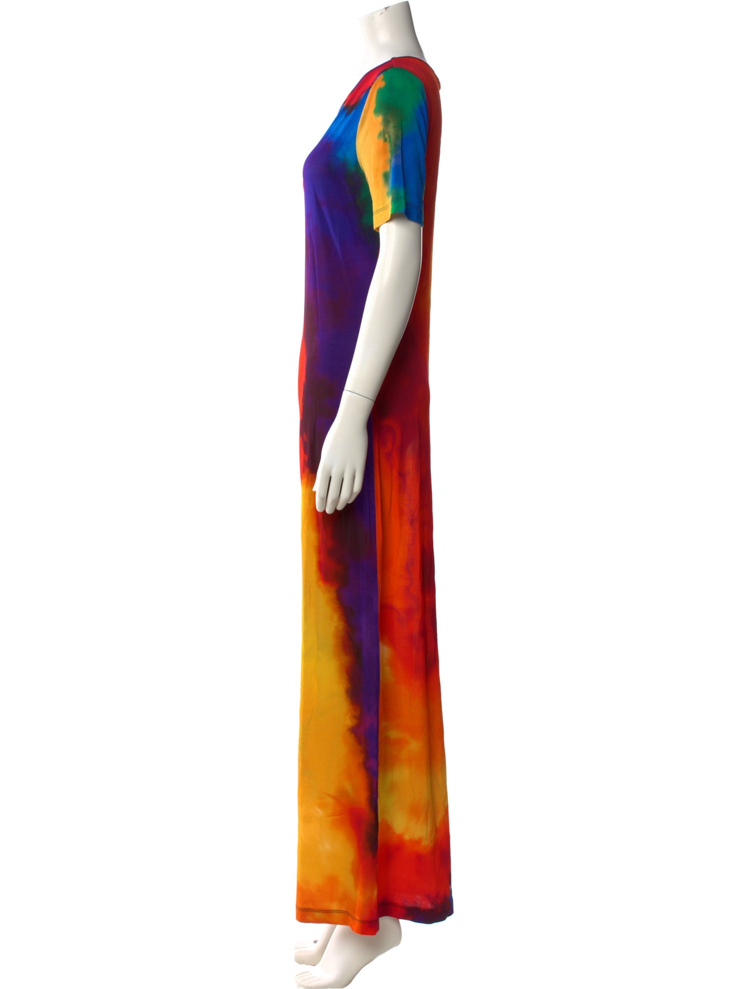 Paco Rabanne Tie-Dye Print Long Dress