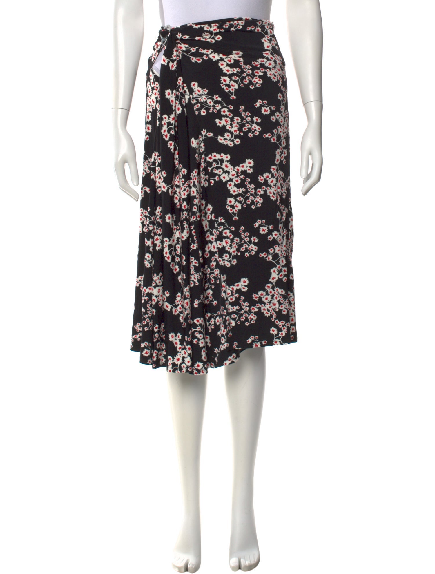 Paco Rabanne Floral Print Knee-Length Skirt