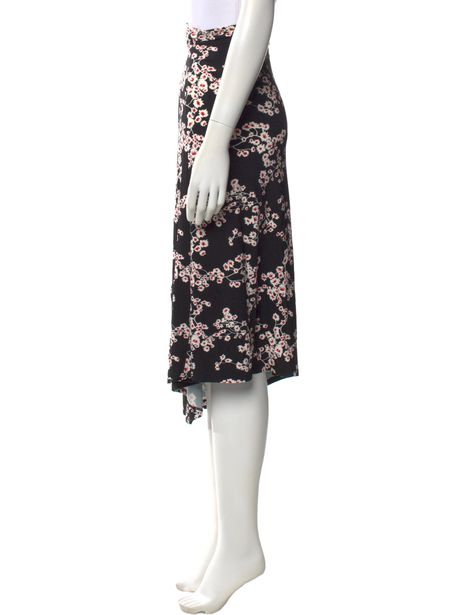 Paco Rabanne Floral Print Knee-Length Skirt
