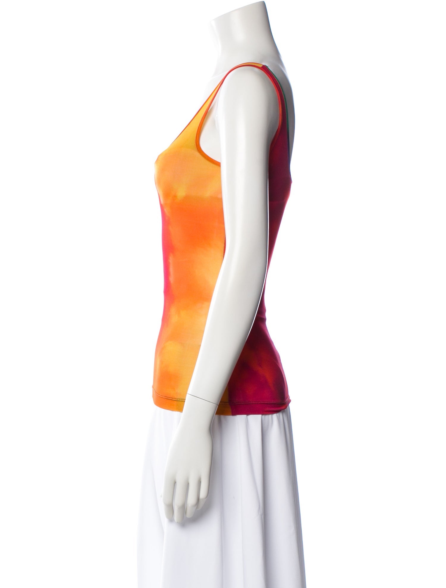 Paco Rabanne Tie-Dye Print Scoop Neck Top