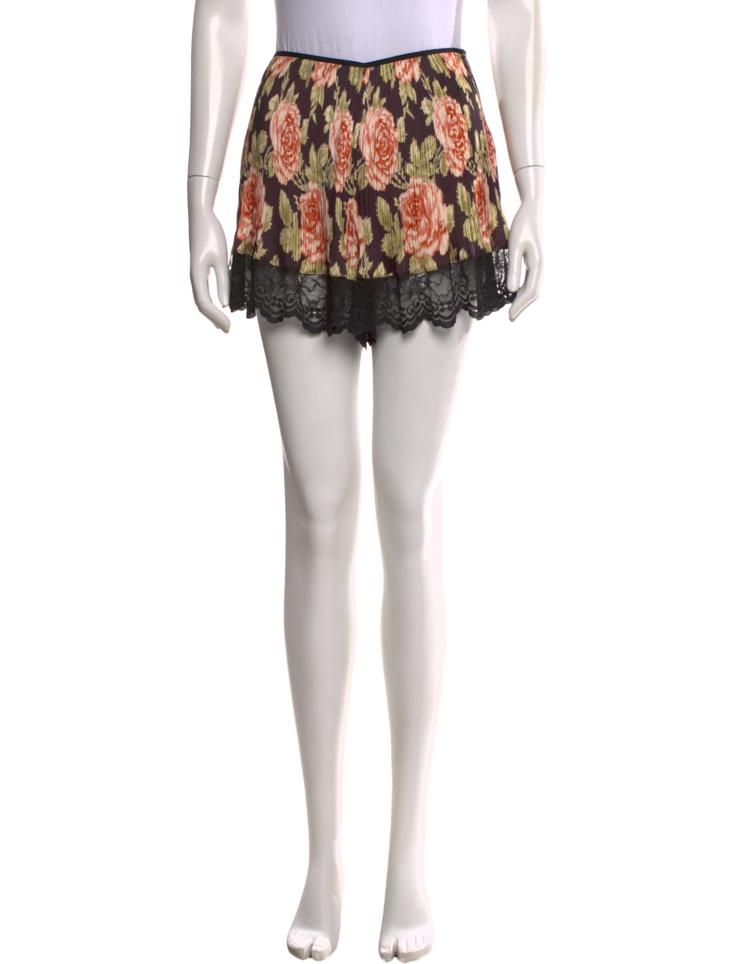 Paco Rabanne Floral Print Mini Shorts