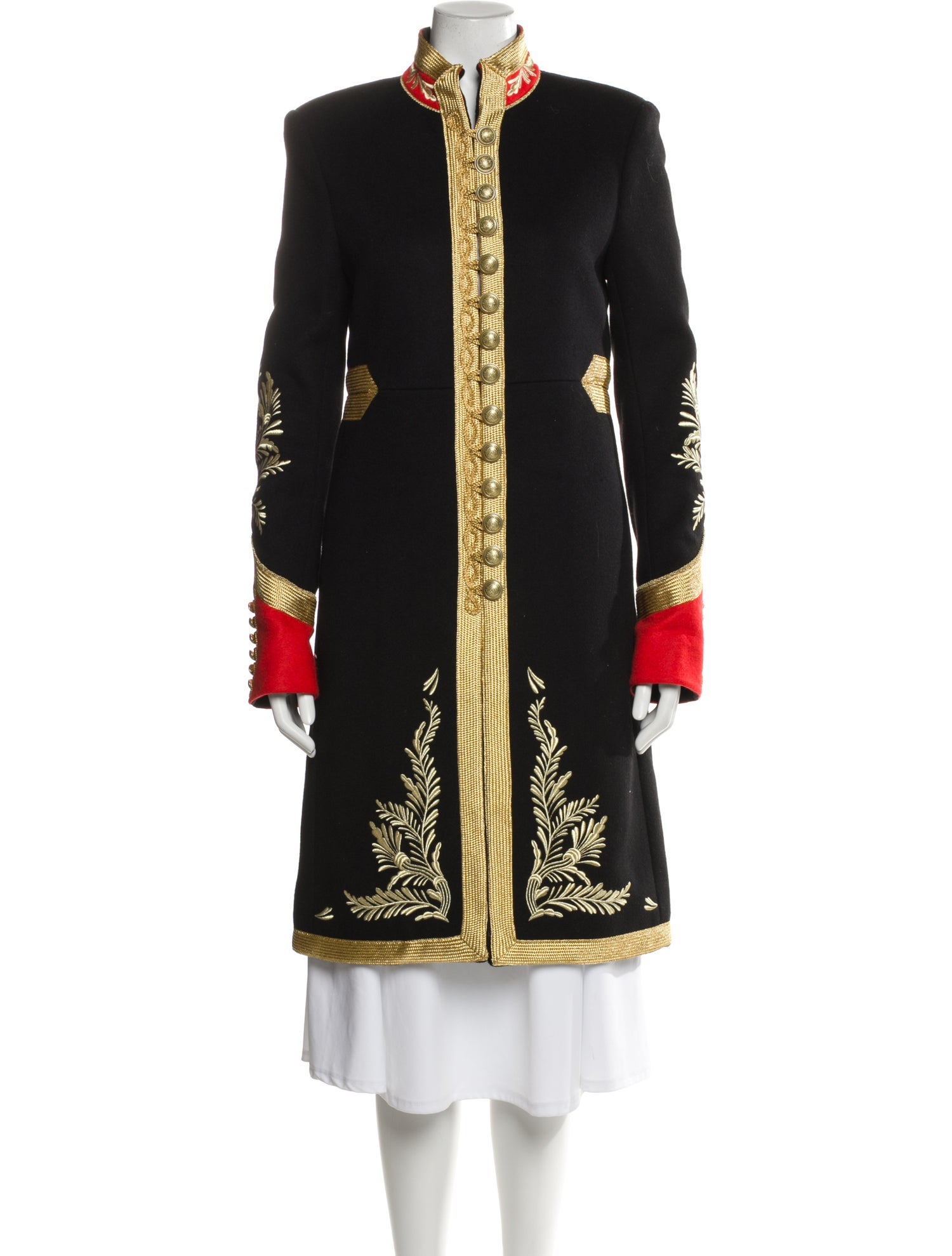 Paco Rabanne Wool Printed Coat