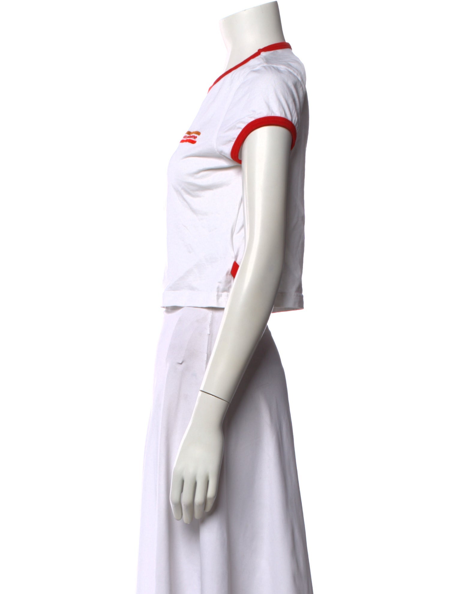 Paco Rabanne Crew Neck Short Sleeve Crop Top