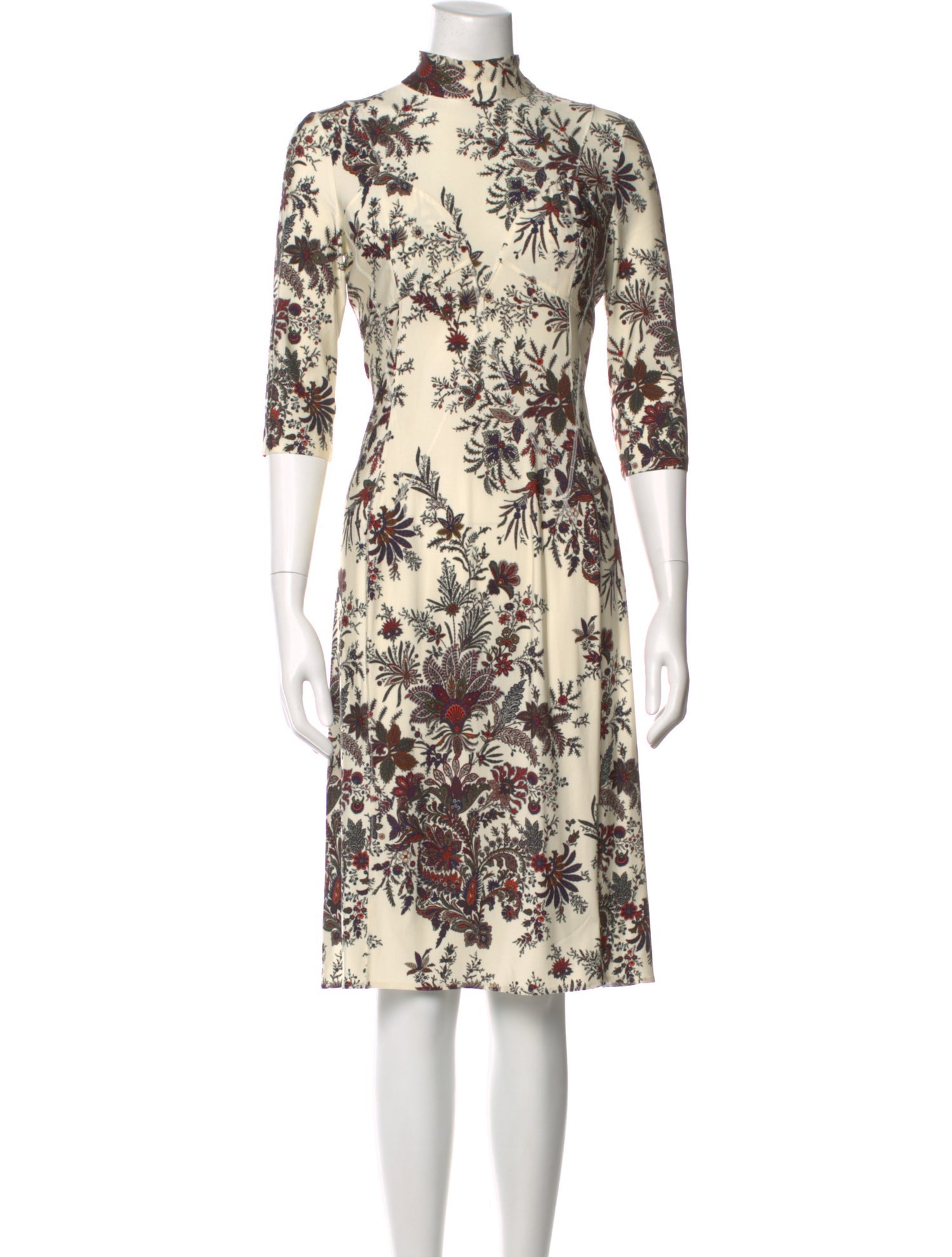 Paco Rabanne Floral Print Knee-Length Dress