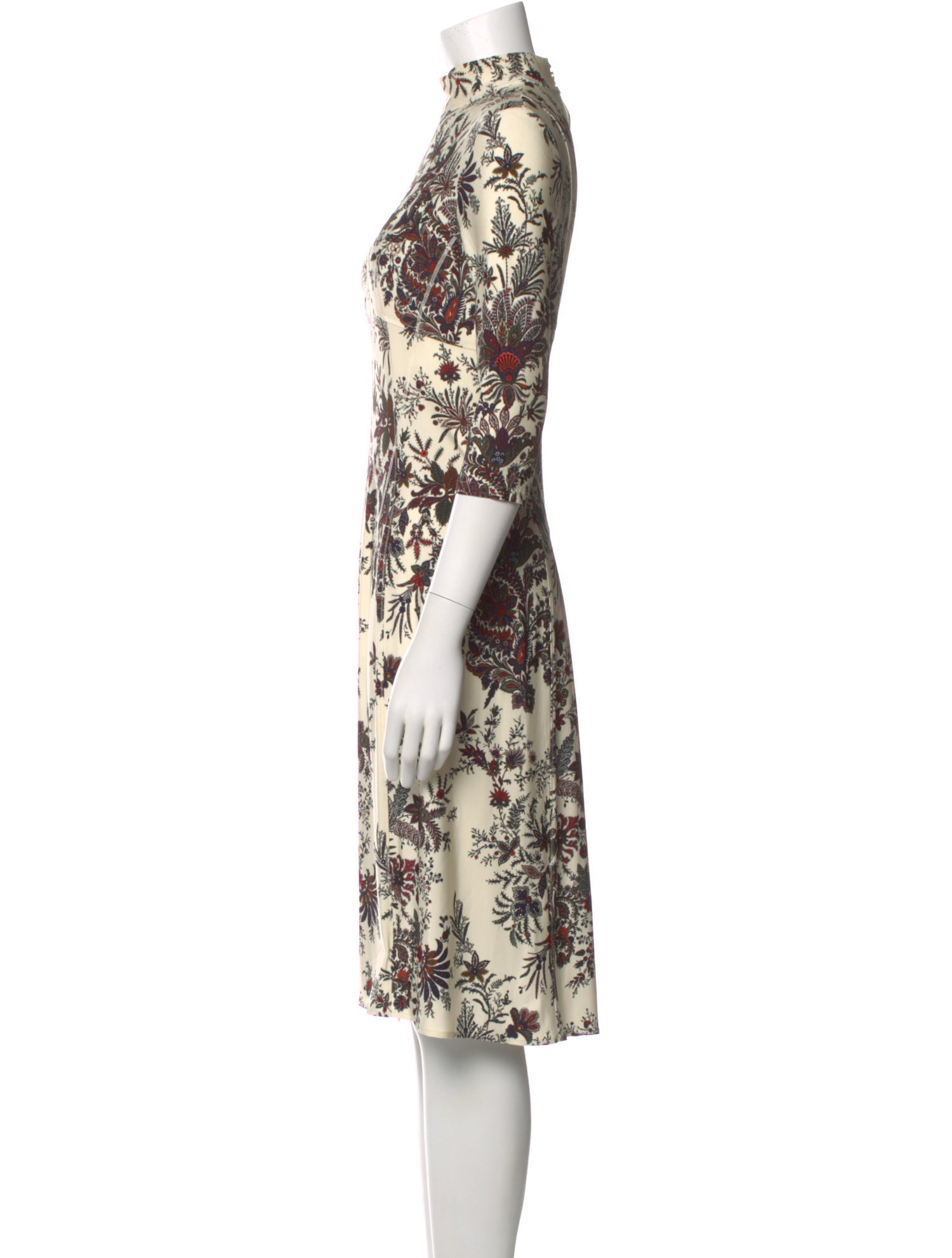 Paco Rabanne Floral Print Knee-Length Dress