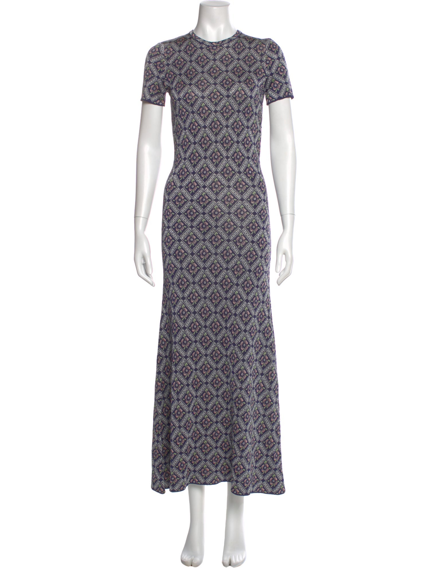 Paco Rabanne Printed Long Dress