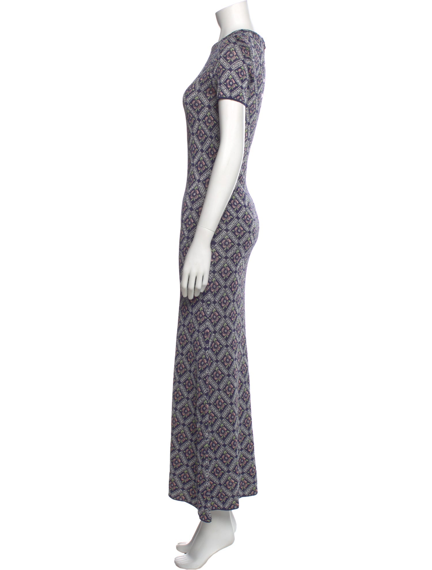 Paco Rabanne Printed Long Dress