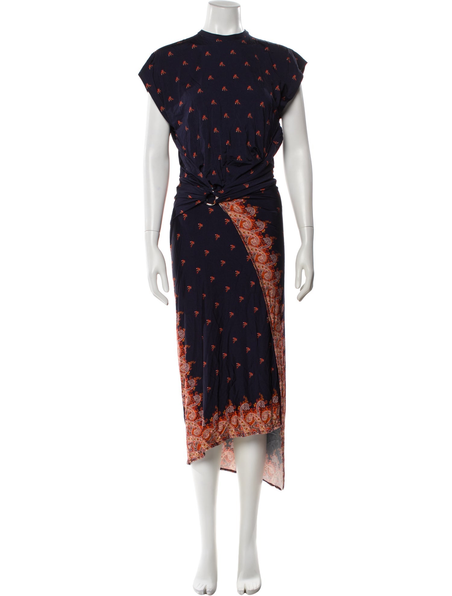 Paco Rabanne Paisley Print Long Dress