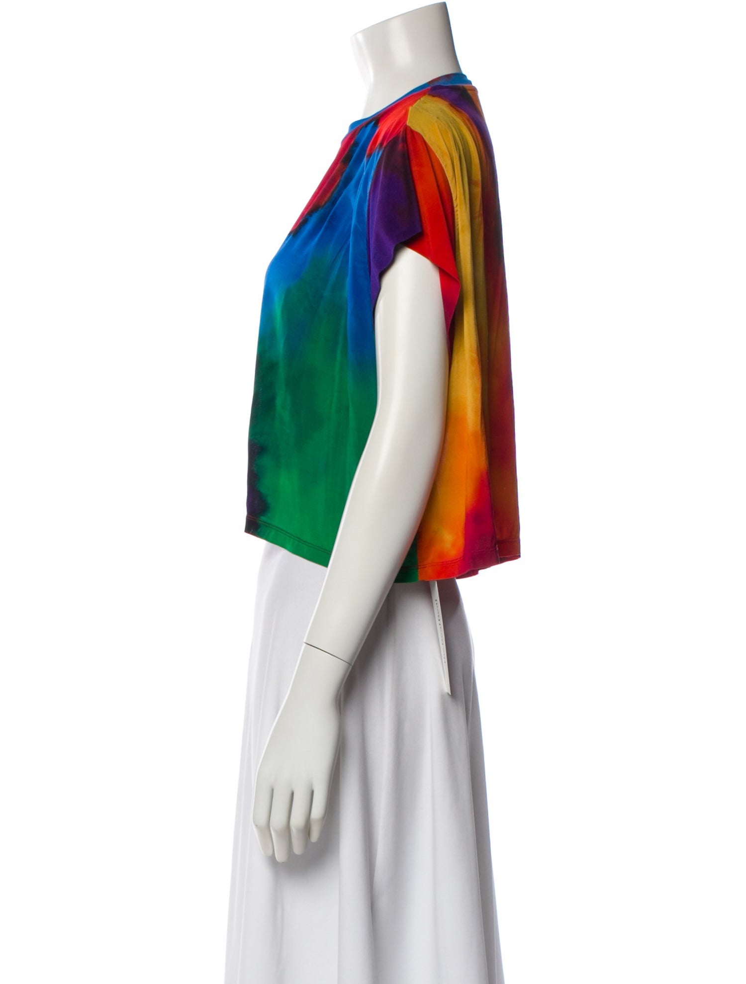 Paco Rabanne Tie-Dye Print Crew Neck Top