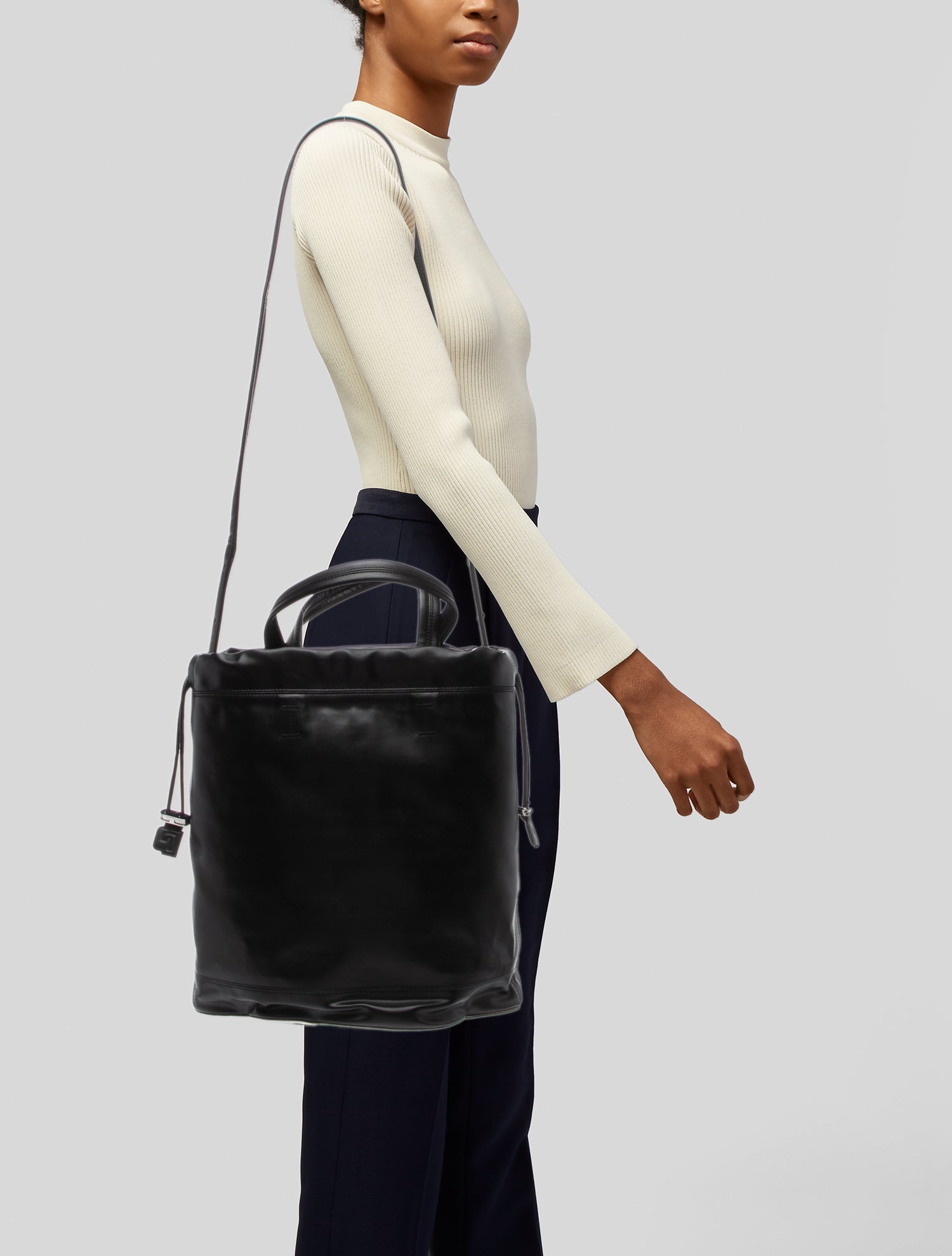 Paco Rabanne Leather Top Handle Bag