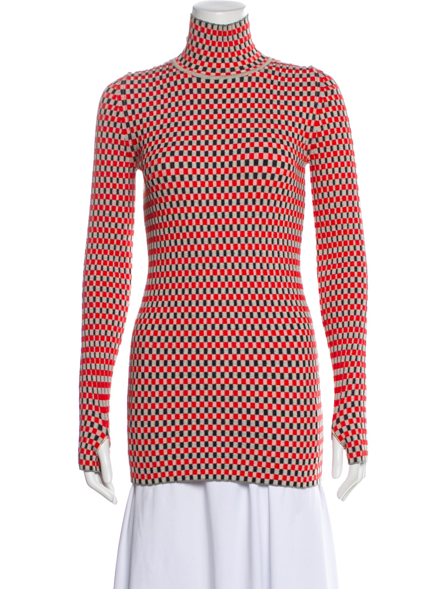 Paco Rabanne Printed Turtleneck Sweater