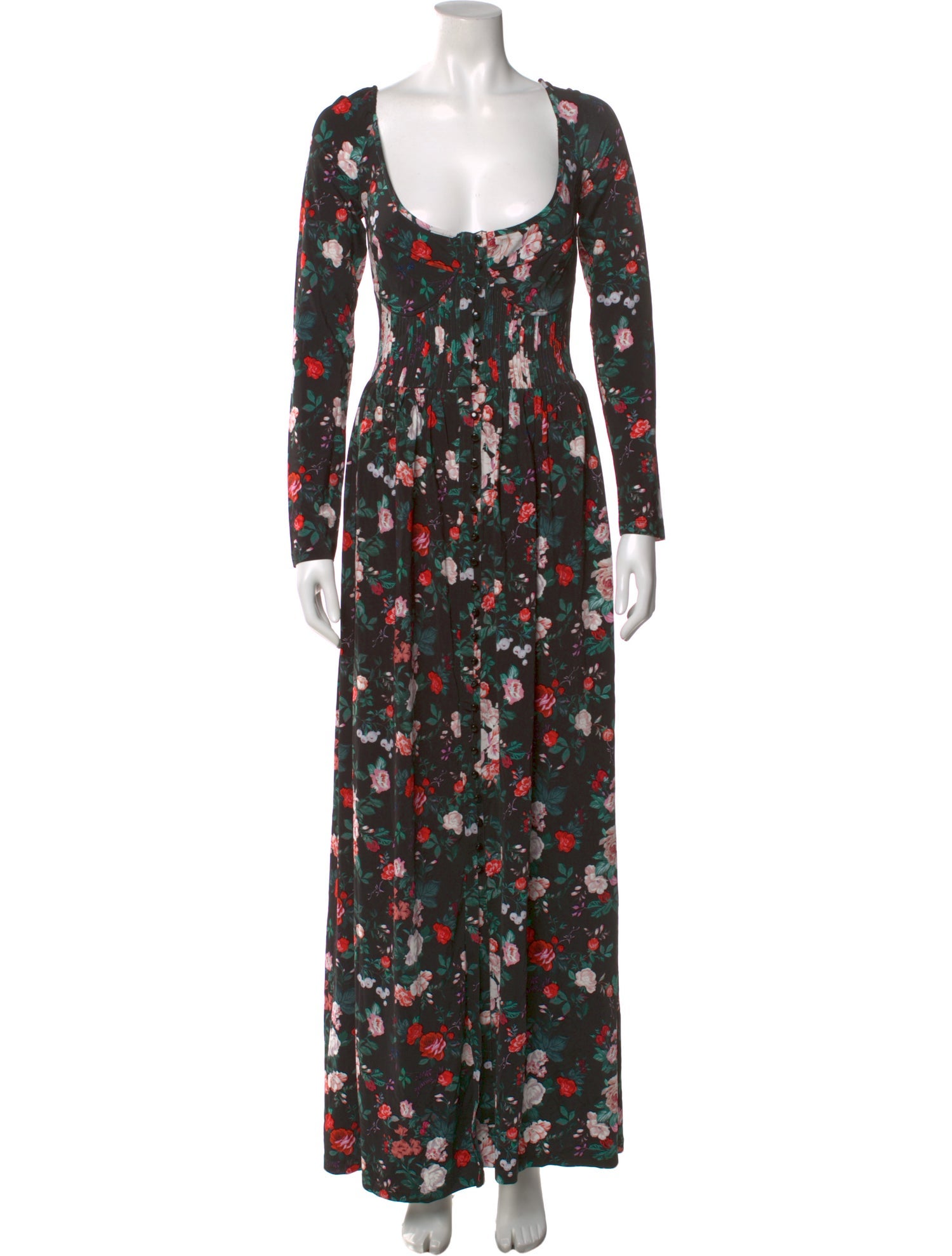 Paco Rabanne Floral Print Long Dress