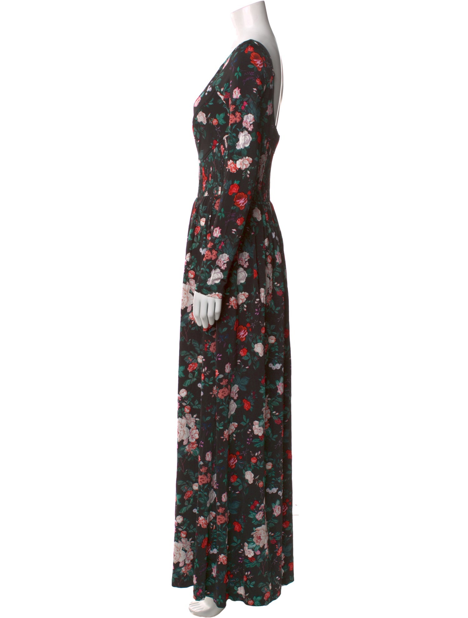Paco Rabanne Floral Print Long Dress