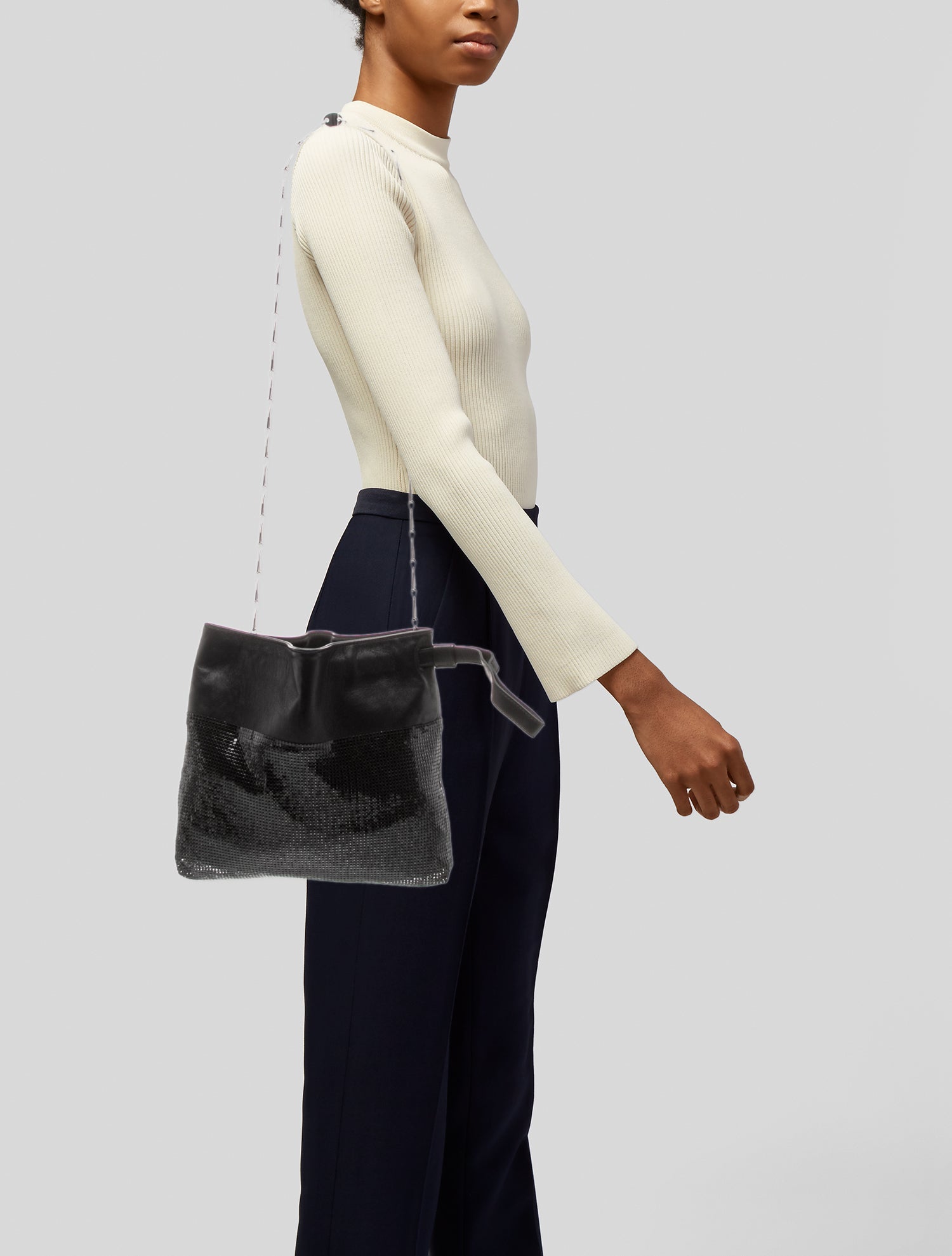 Paco Rabanne Leather Shoulder Bag