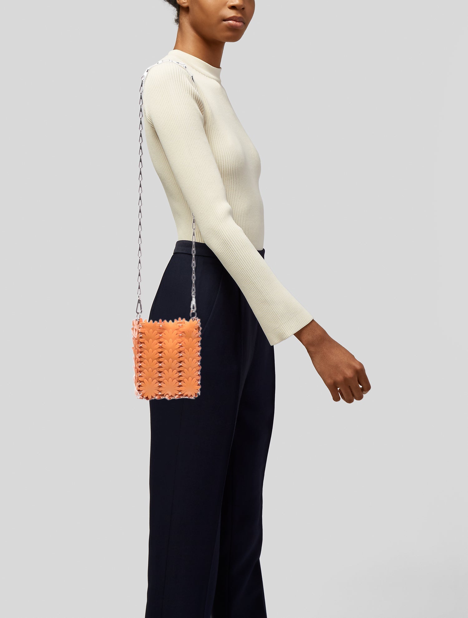 Paco Rabanne PVC Bucket Bag - Orange Mini Bags, Handbags