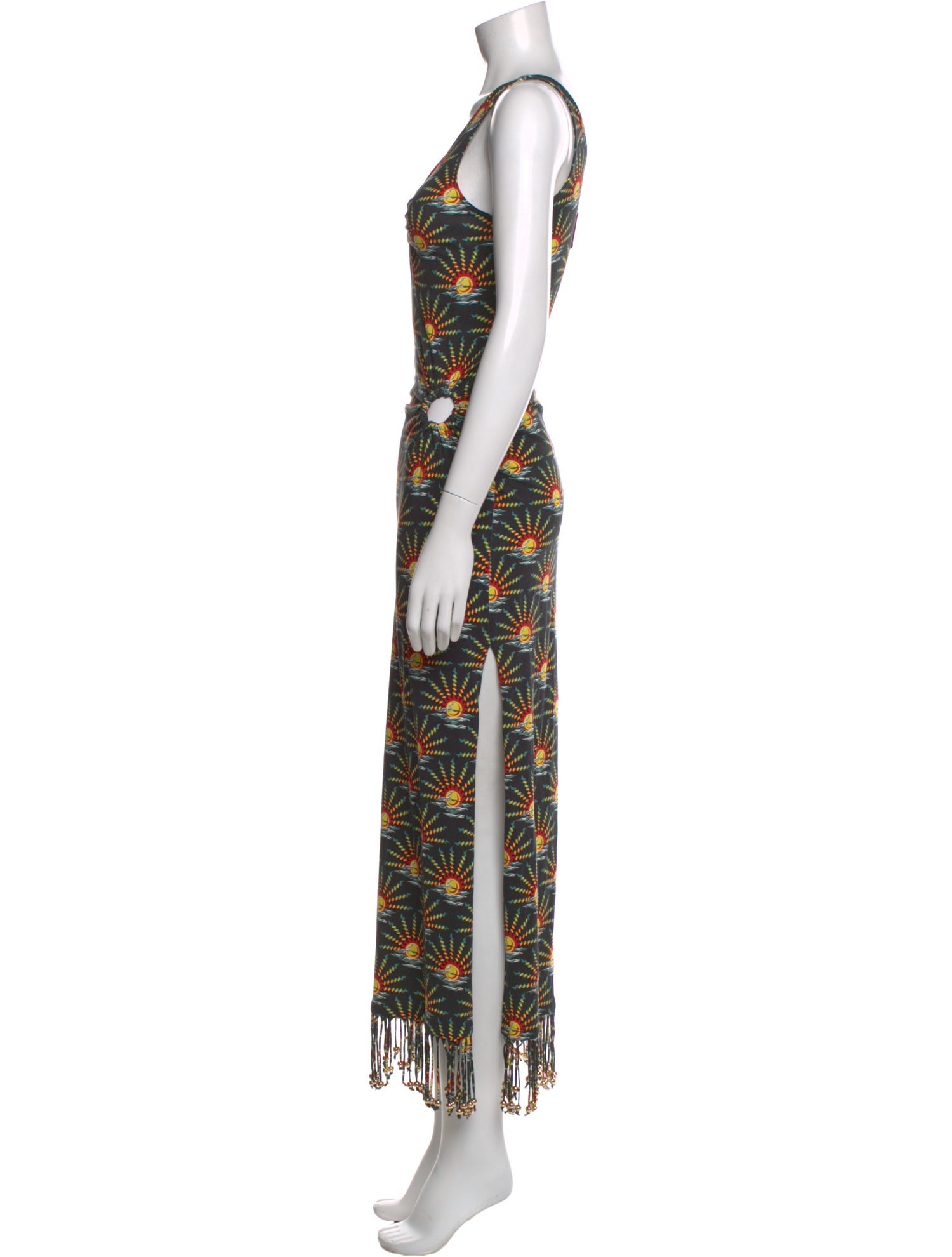 Paco Rabanne Printed Long Dress