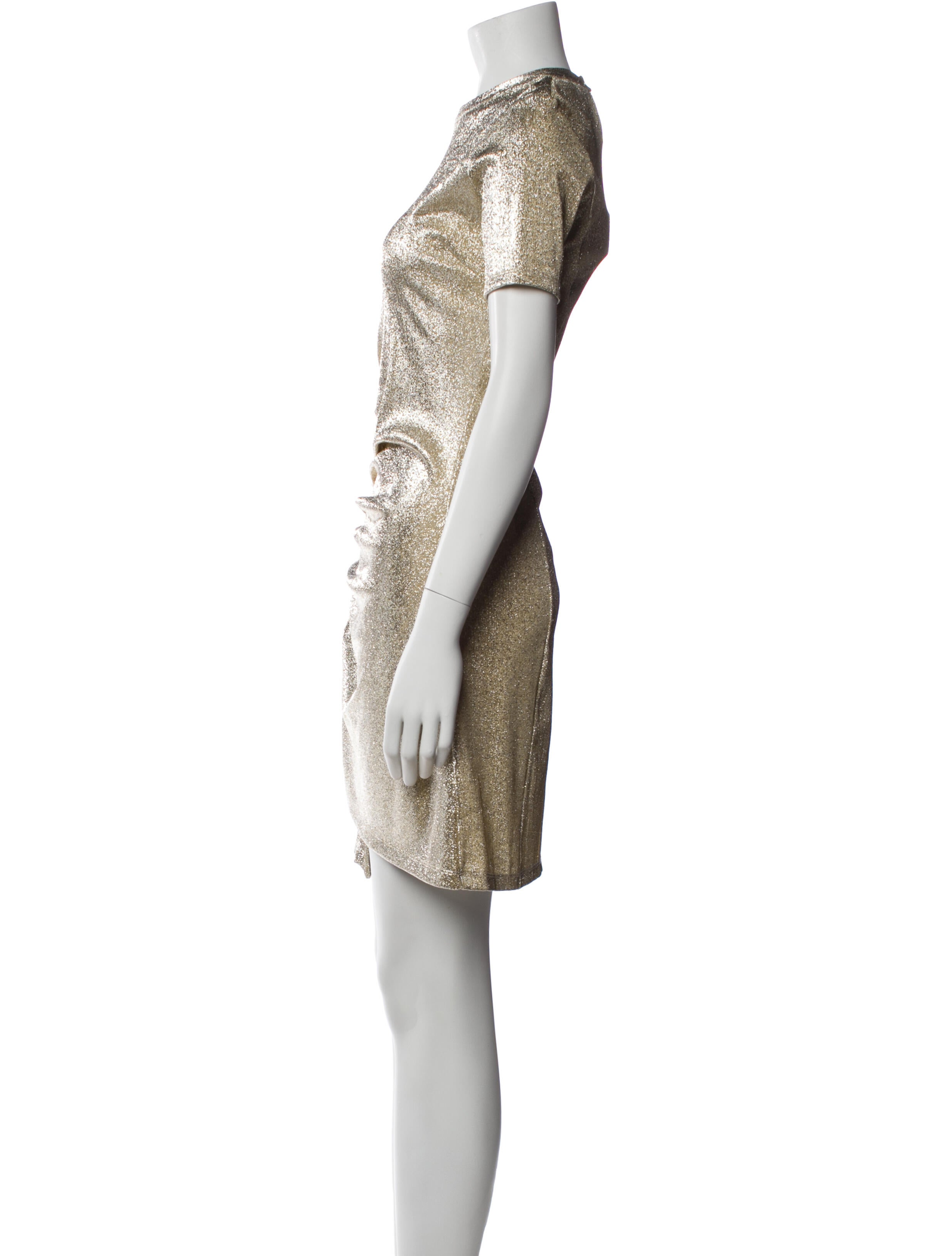 Paco Rabanne Crew Neck Mini Dress