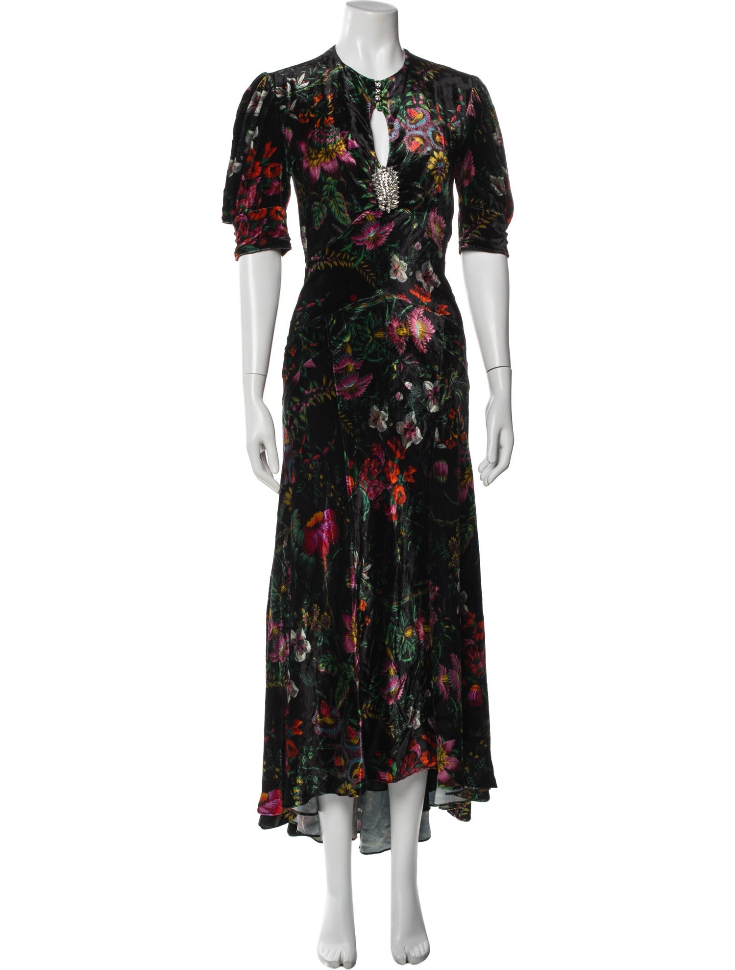 Paco Rabanne Floral Print Long Dress