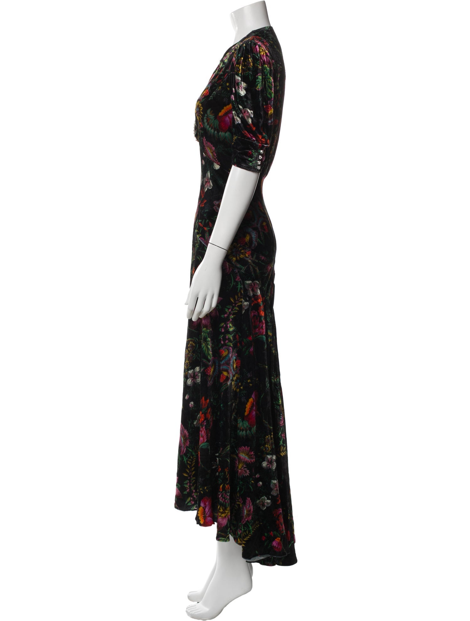 Paco Rabanne Floral Print Long Dress