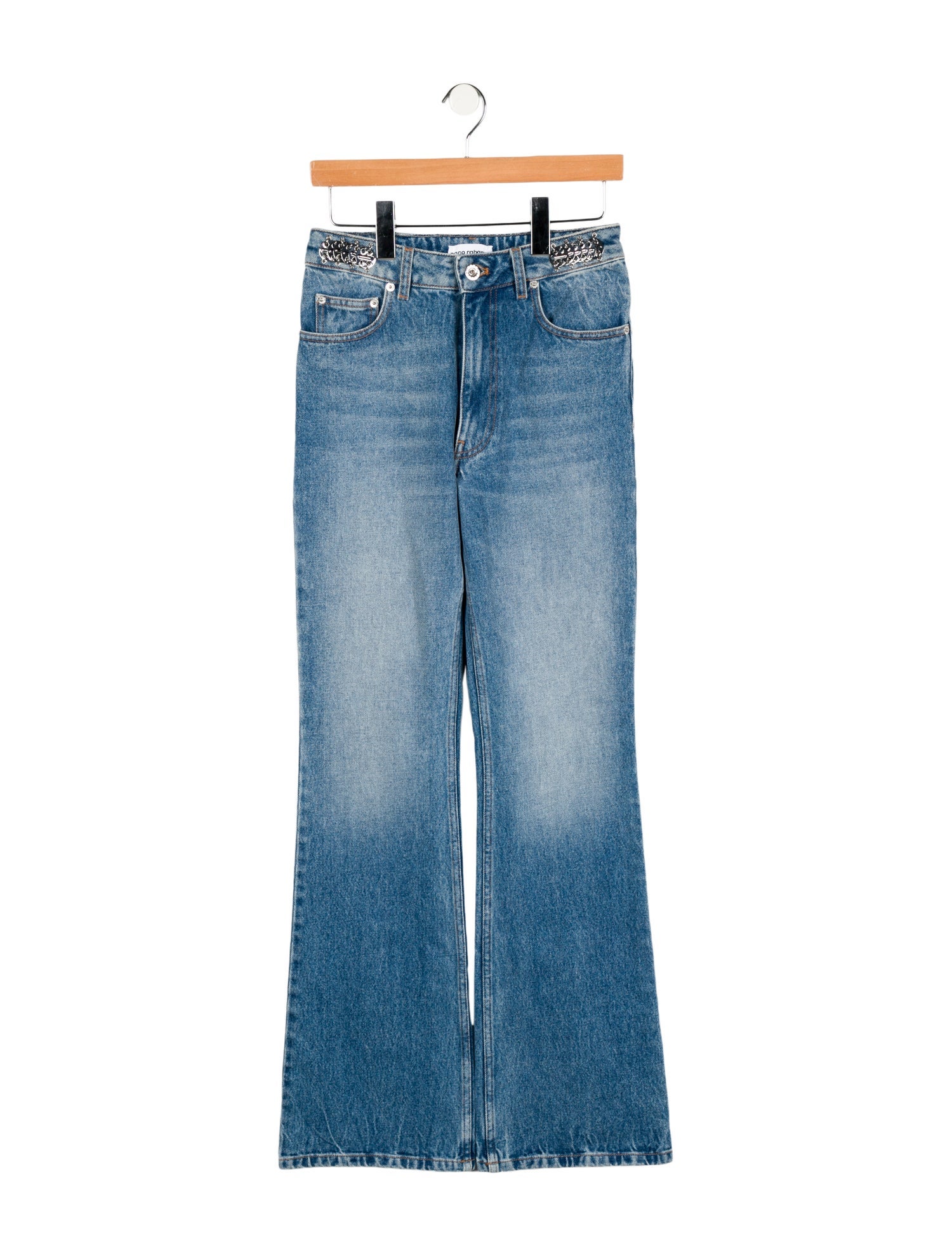Paco Rabanne Mid-Rise Wide Leg Jeans