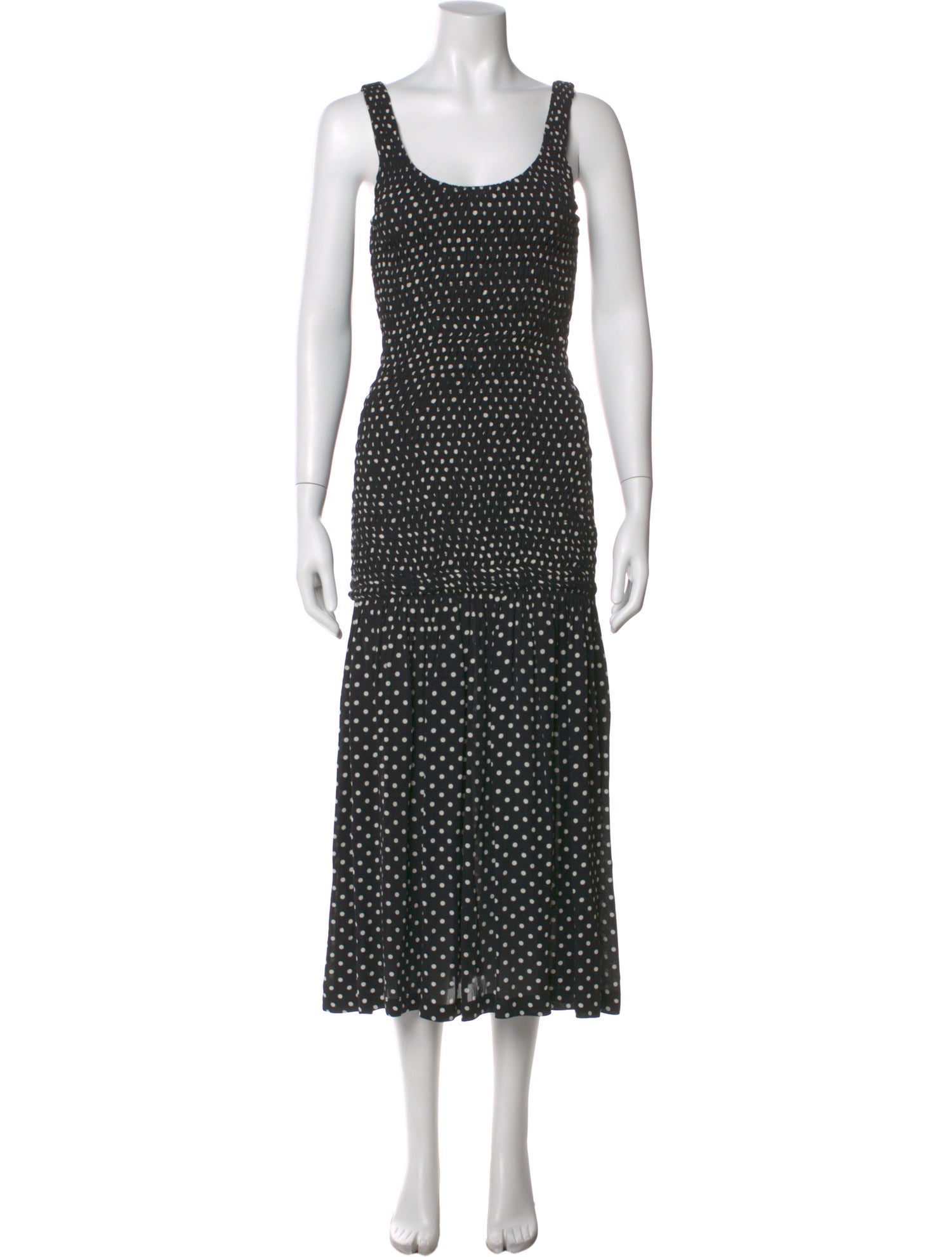 Paco Rabanne Polka Dot Print Long Dress