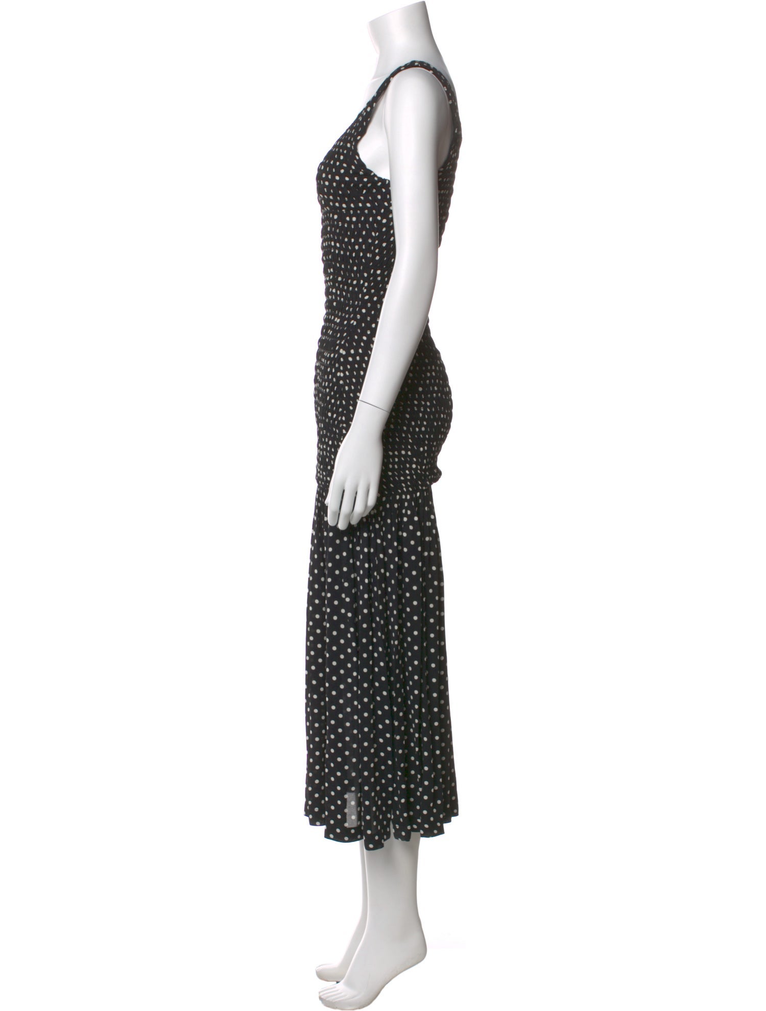 Paco Rabanne Polka Dot Print Long Dress