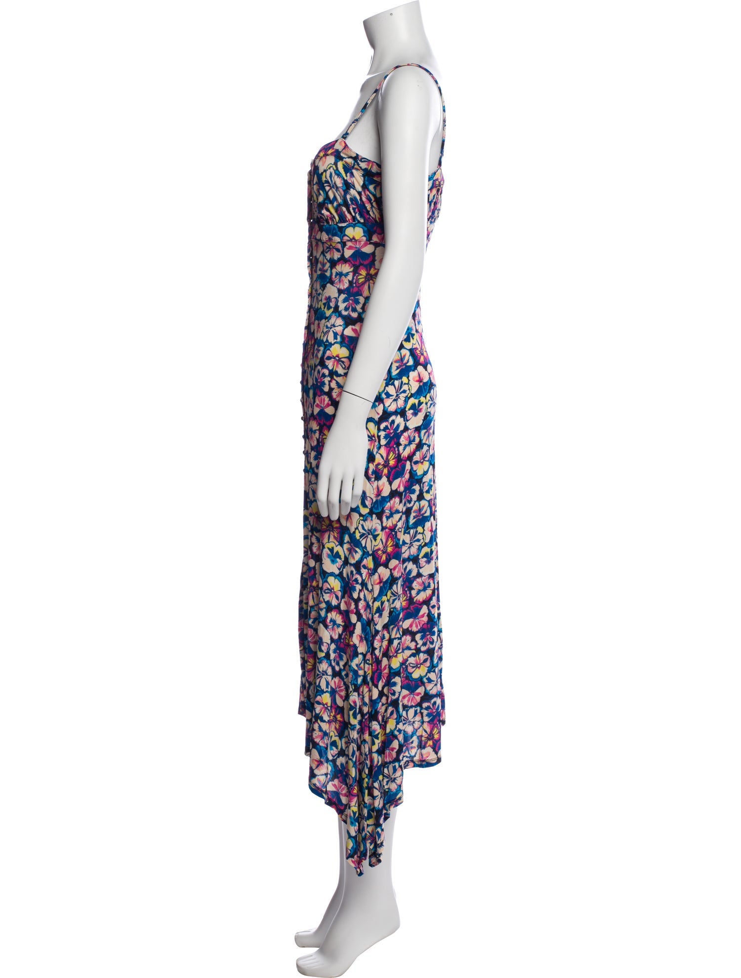 Paco Rabanne Floral Print Midi Length Dress