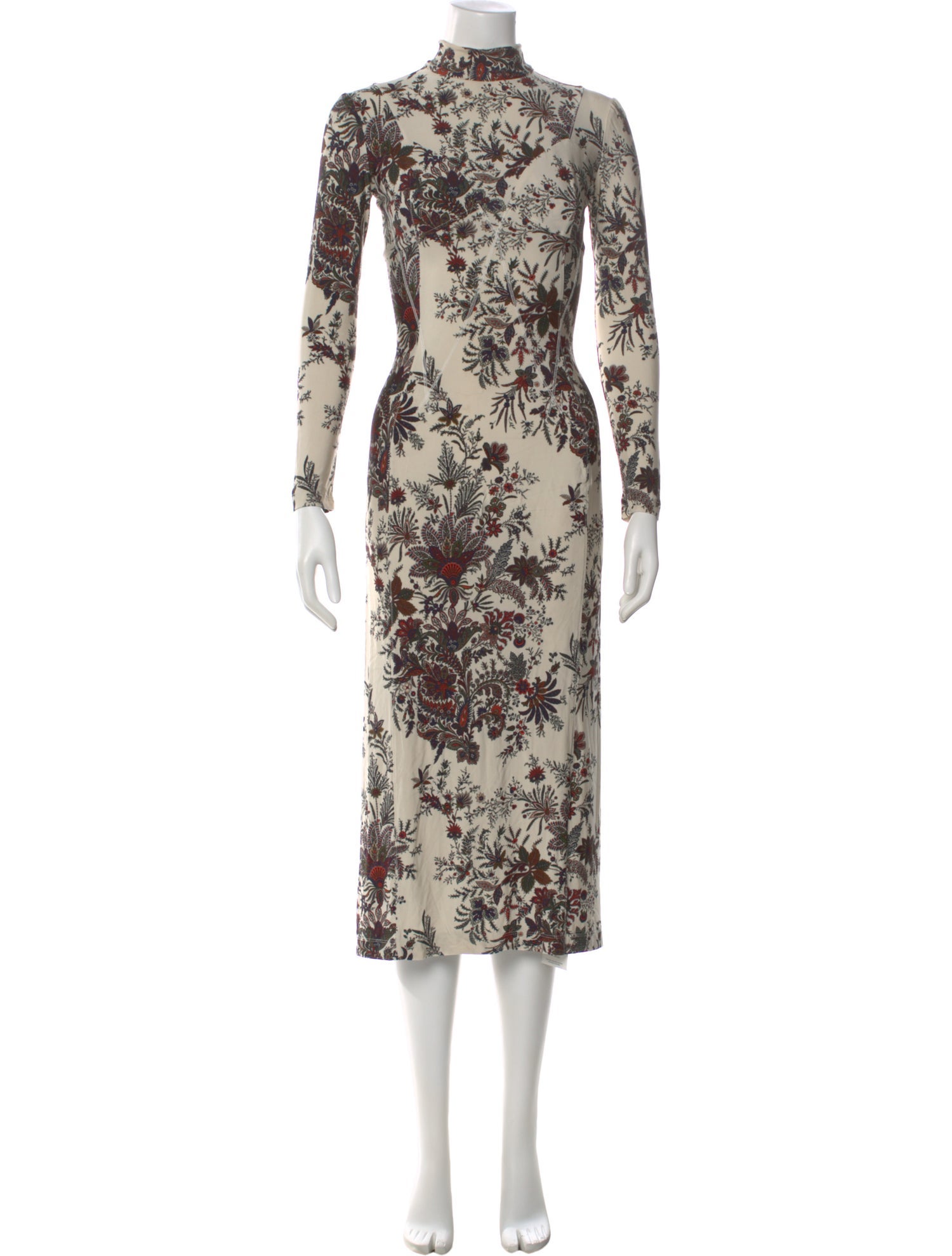 Paco Rabanne Floral Print Midi Length Dress