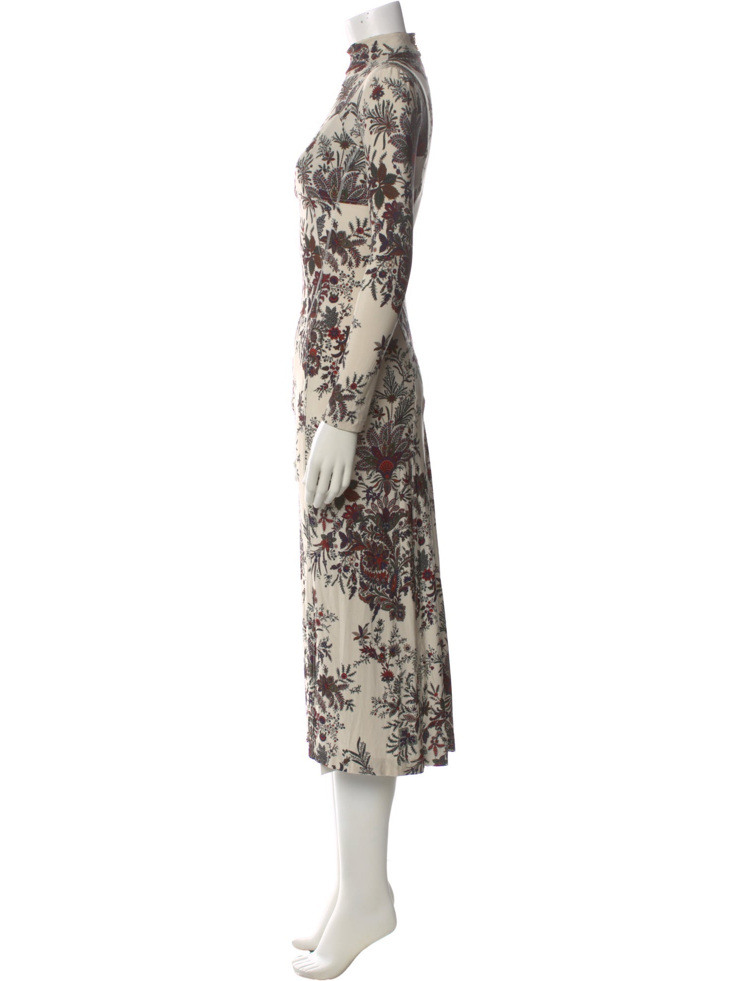 Paco Rabanne Floral Print Midi Length Dress