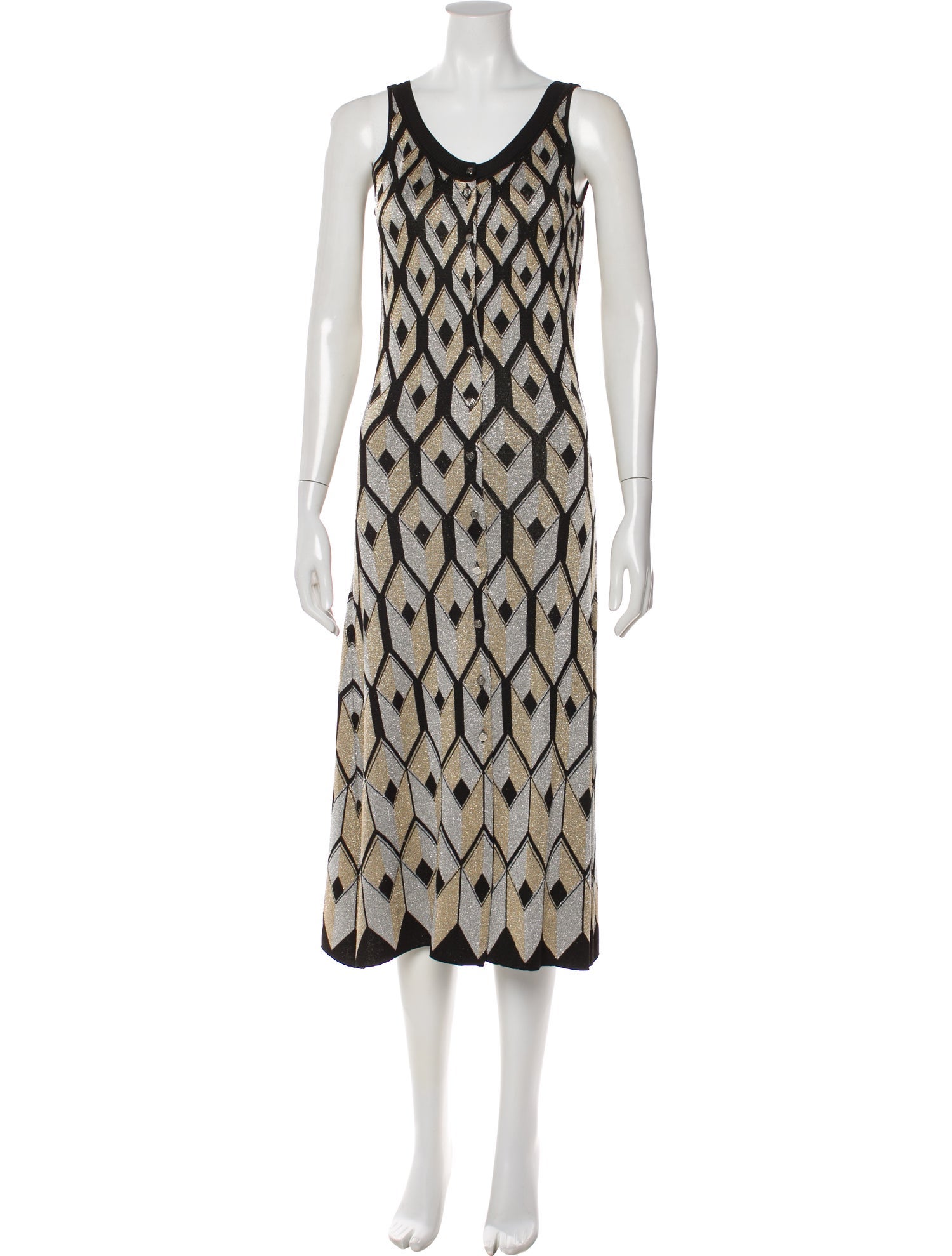 Paco Rabanne Printed Midi Length Dress w/ Tags