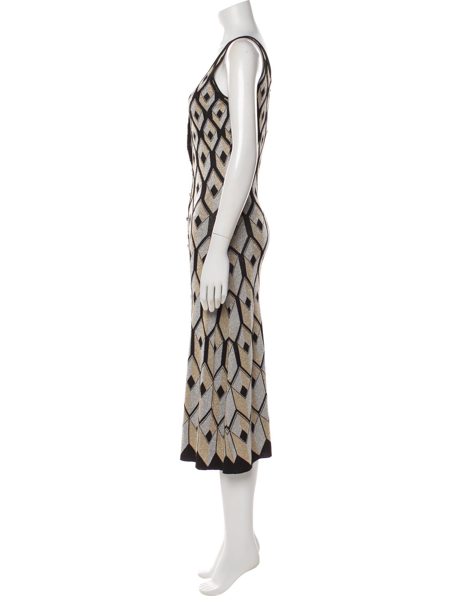 Paco Rabanne Printed Midi Length Dress w/ Tags