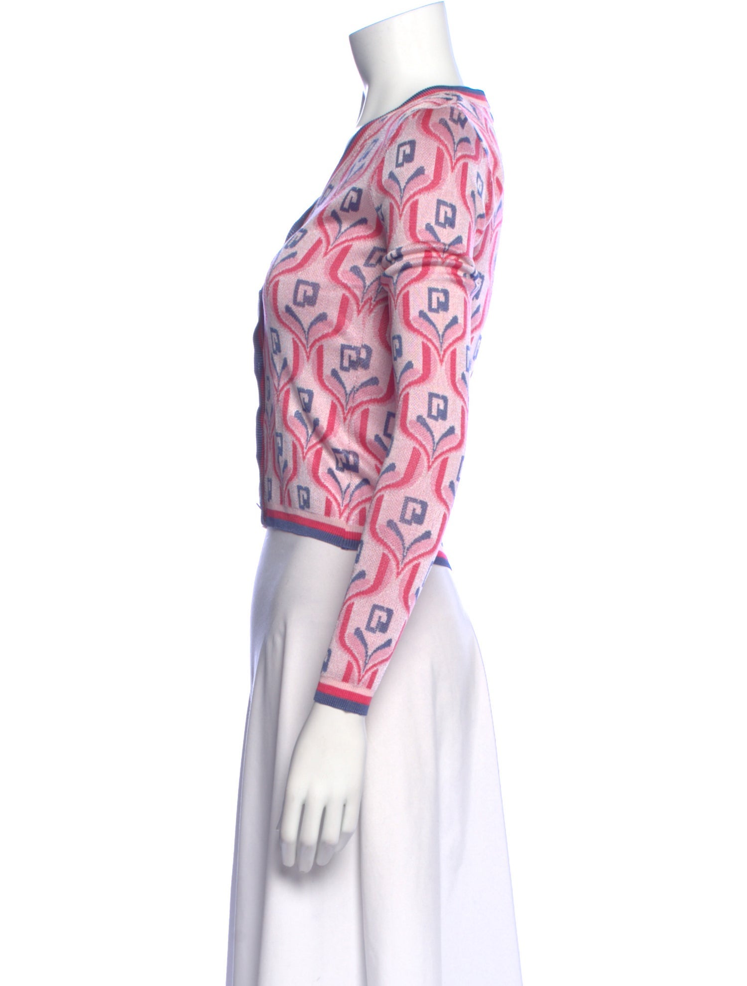 Paco Rabanne Printed V-Neck Sweater