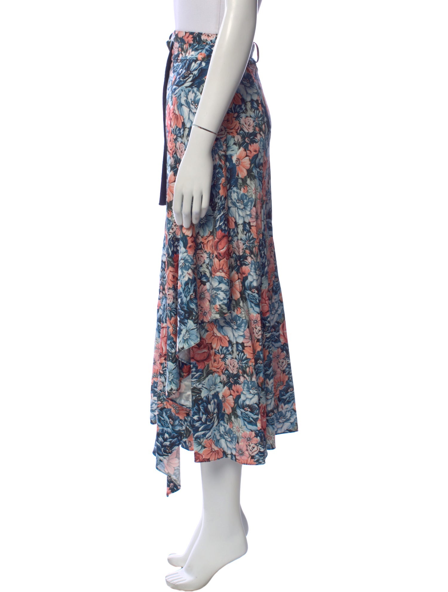 Paco Rabanne Floral Print Midi Length Skirt