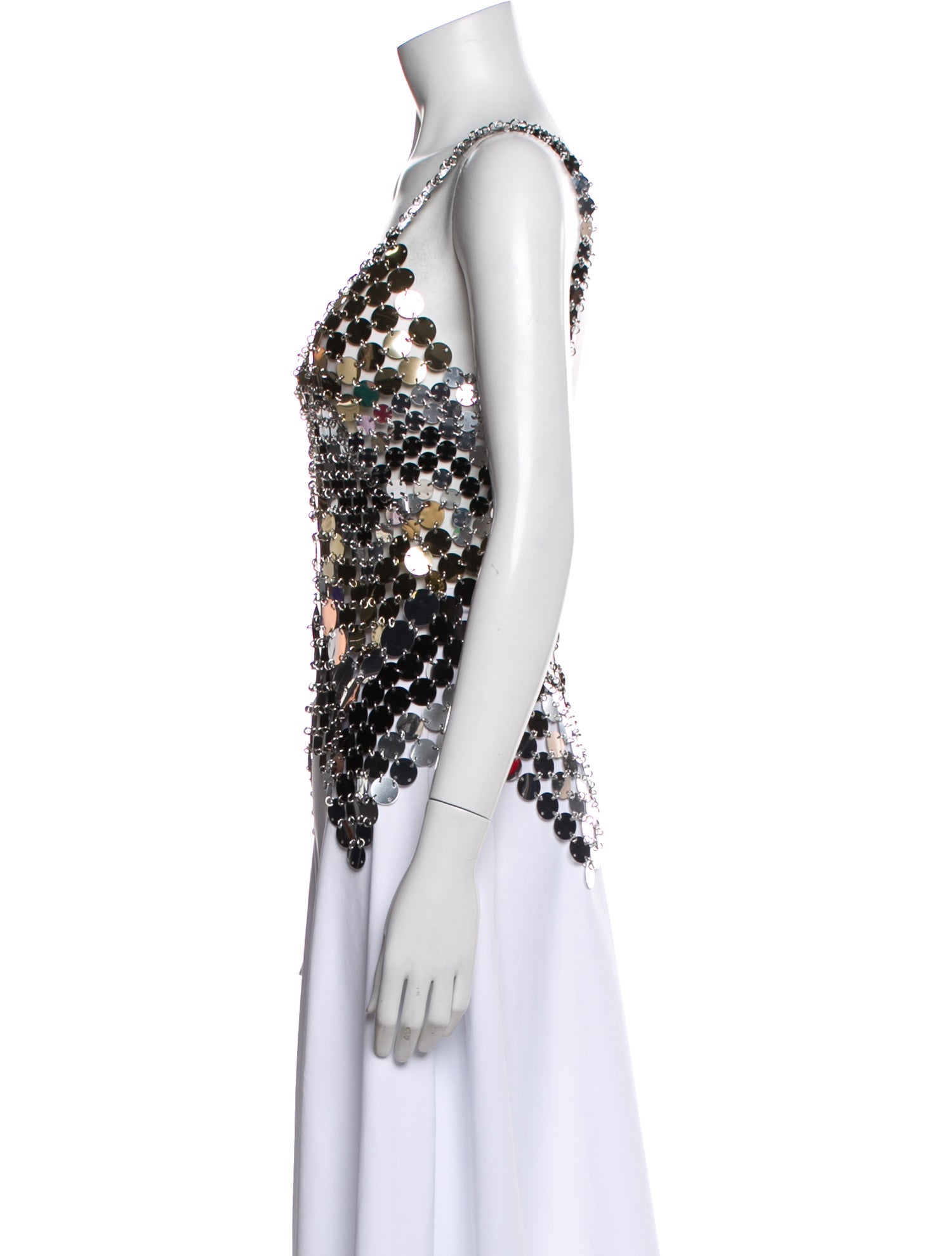 Paco Rabanne Patterned V-Neck Top