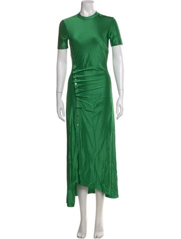 Pre-owned Rabanne Crew Neck Long Dress W/ Tags In Green