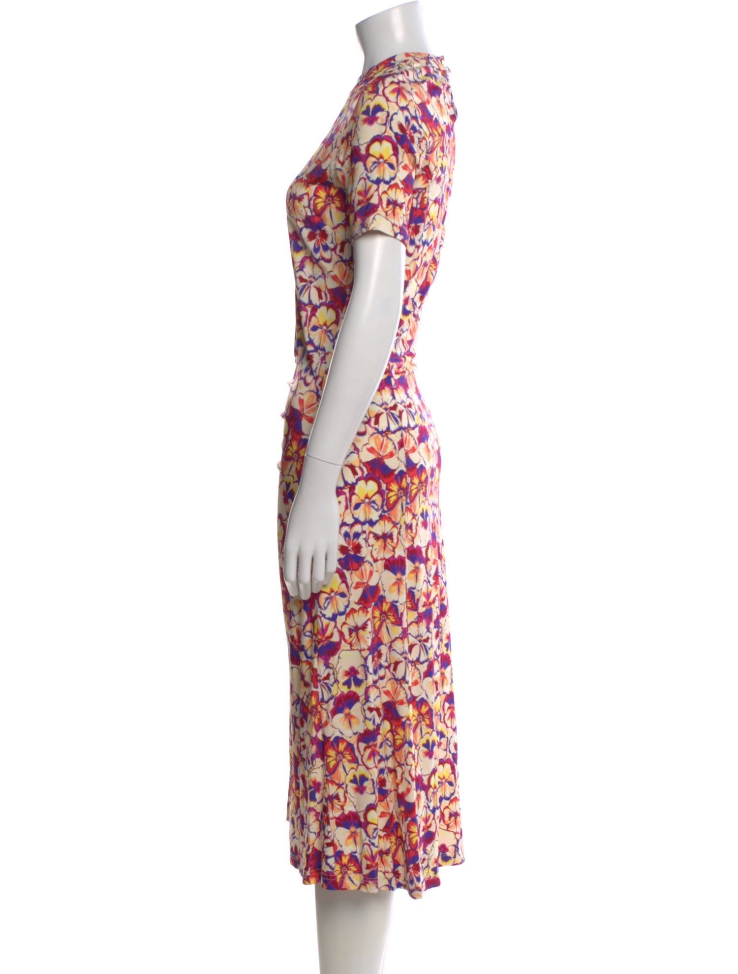 Paco Rabanne Floral Print Midi Length Dress