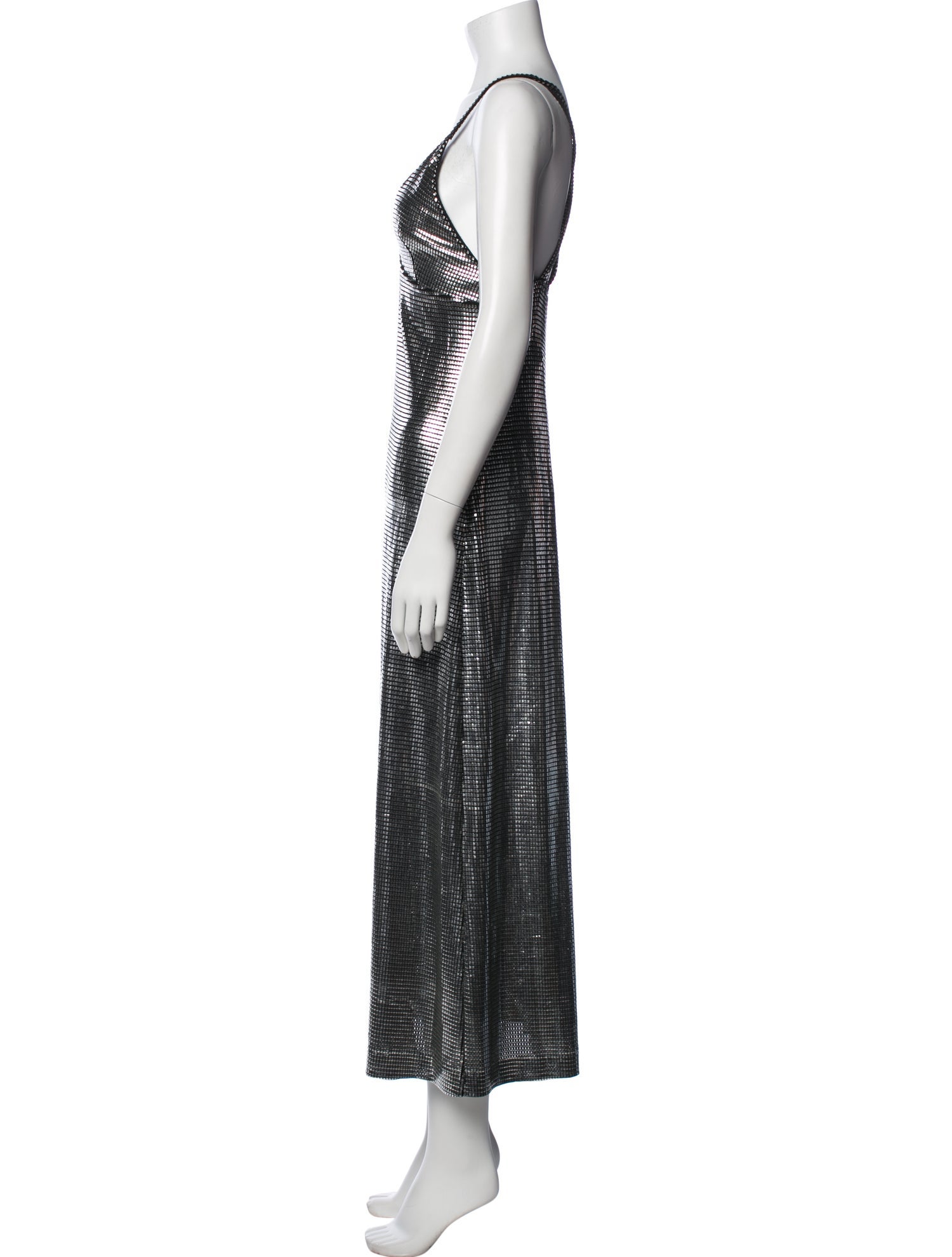 Paco Rabanne V-Neck Midi Length Dress