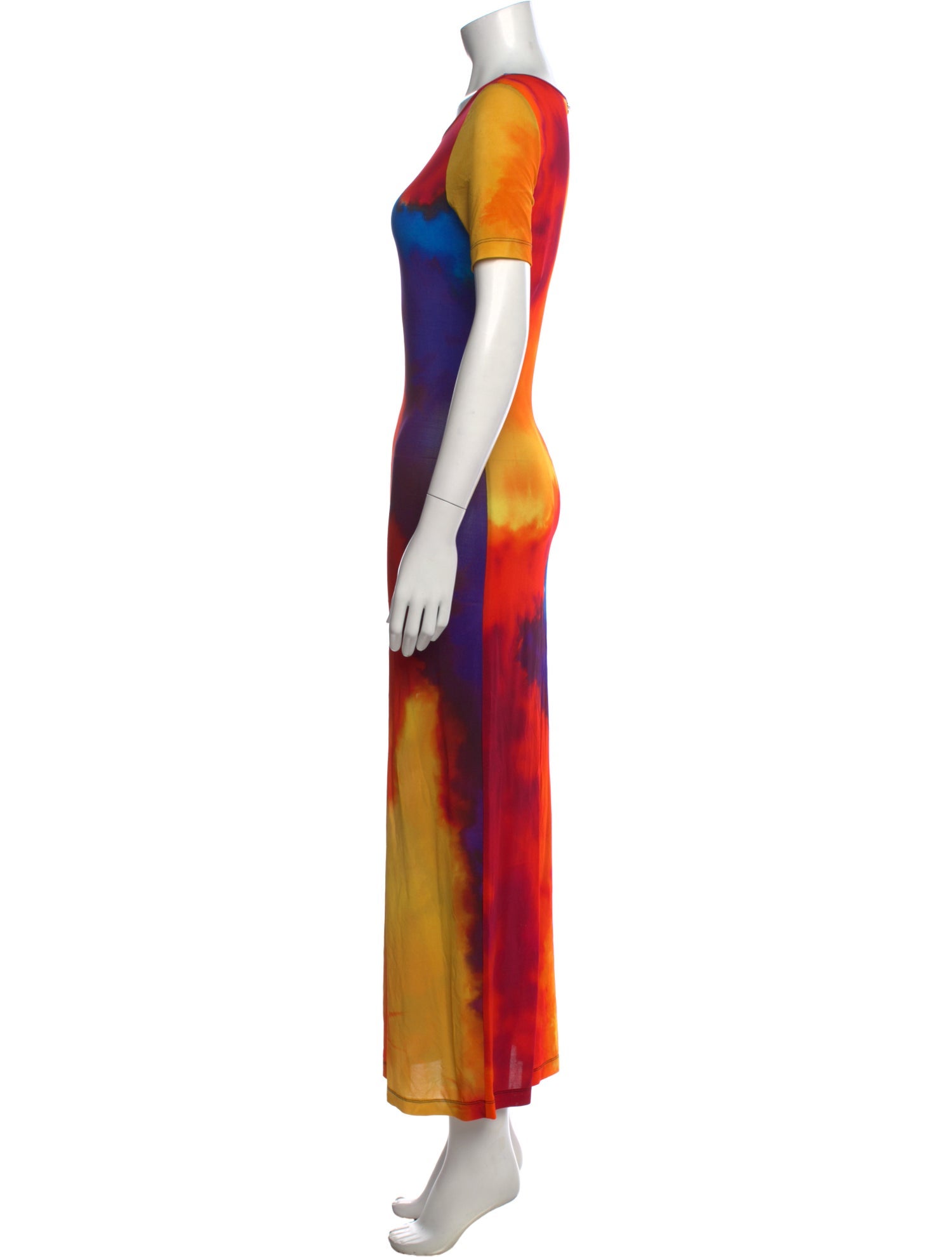 Paco Rabanne Tie-Dye Print Long Dress