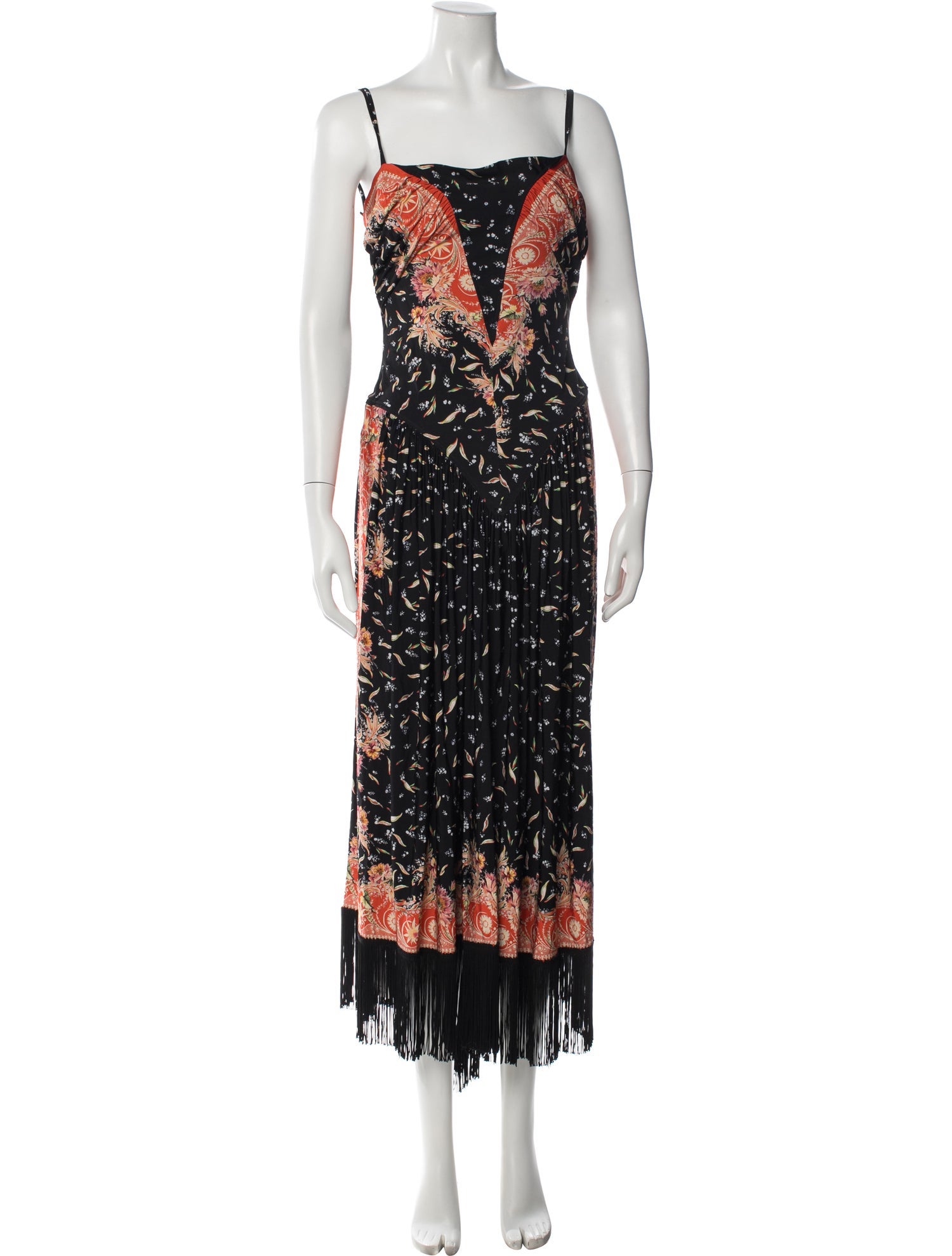 Paco Rabanne Floral Print Long Dress