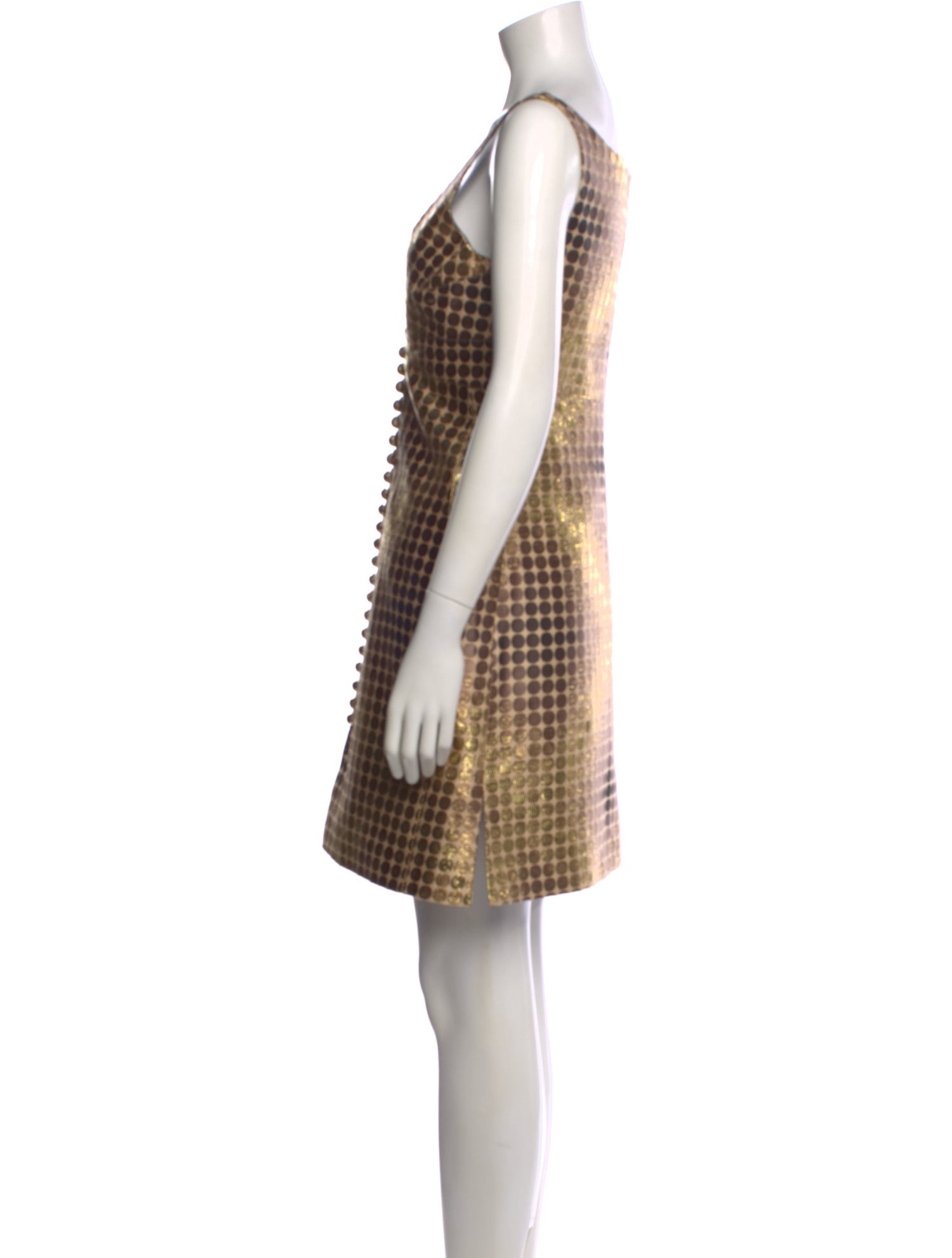 Paco Rabanne Polka Dot Print Mini Dress