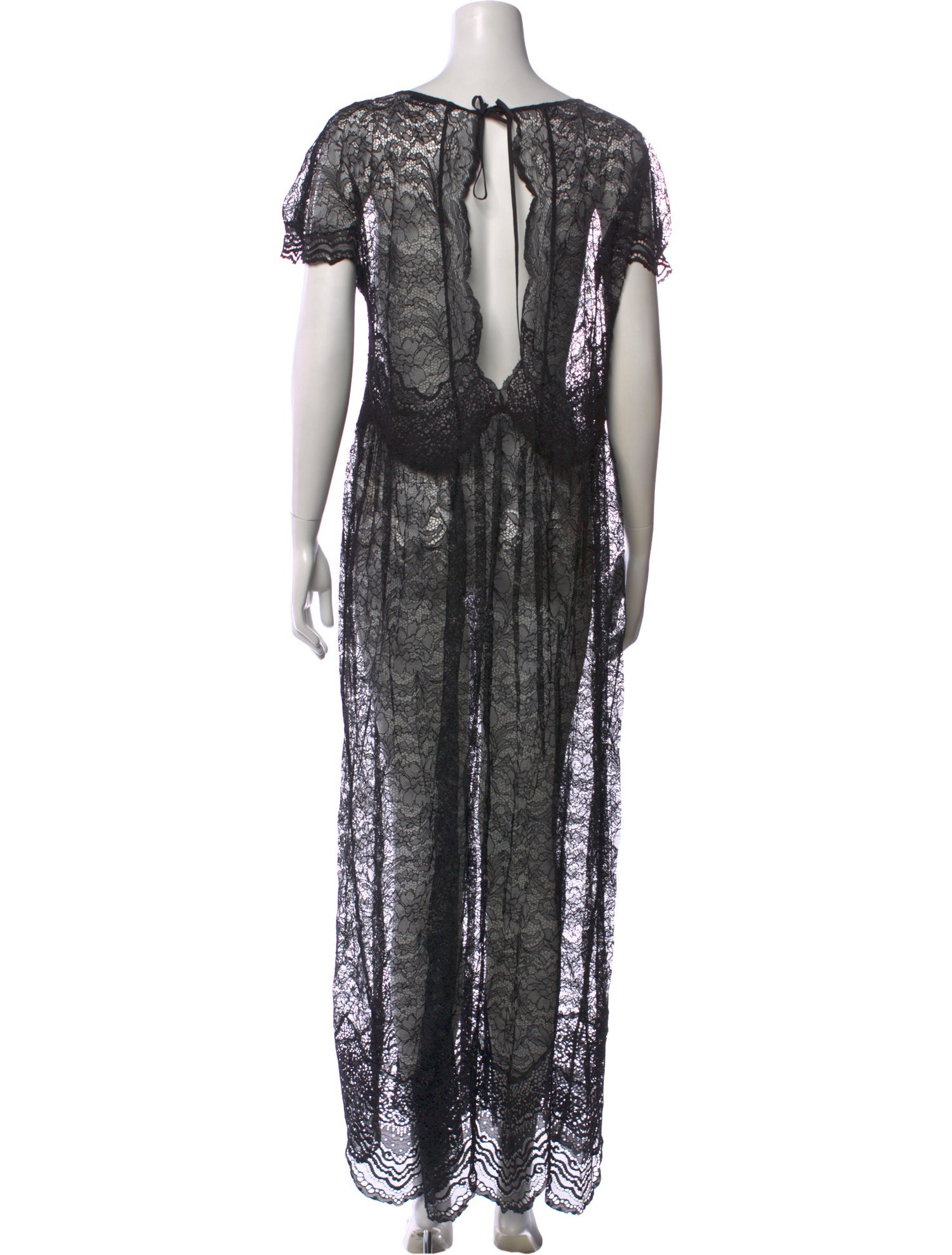 paco rabanne lace dress - Ivory Long In And Jersey - T46 - Women Summer 2025 collection and stands out with its embroidered lace finishes. Rabanne Floral Lace Mock Neck