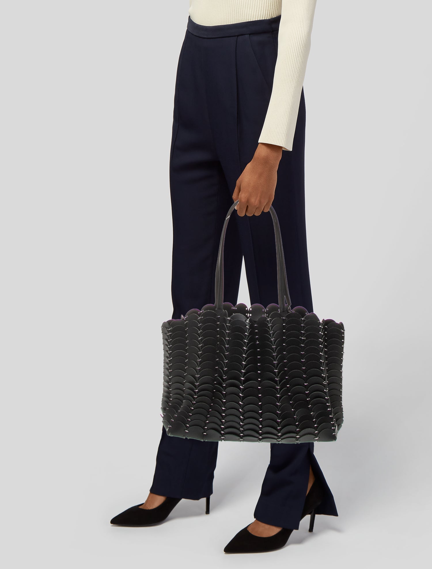 Lanvin Nela Leather Shopper Tote - Blue Totes, Handbags - LAN72728